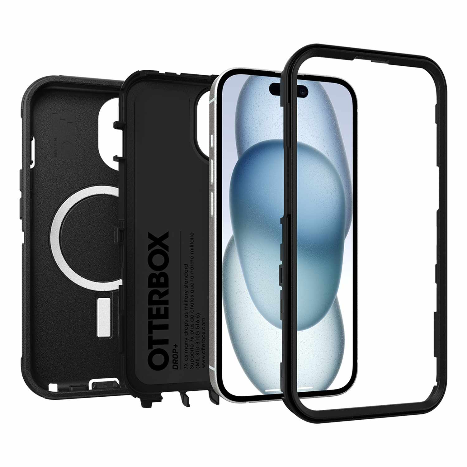 OtterBox Defender Pro MagSafe Case Black for iPhone 13, iPhone 14, iPhone 15, iPhone 16e, iPhone 17e