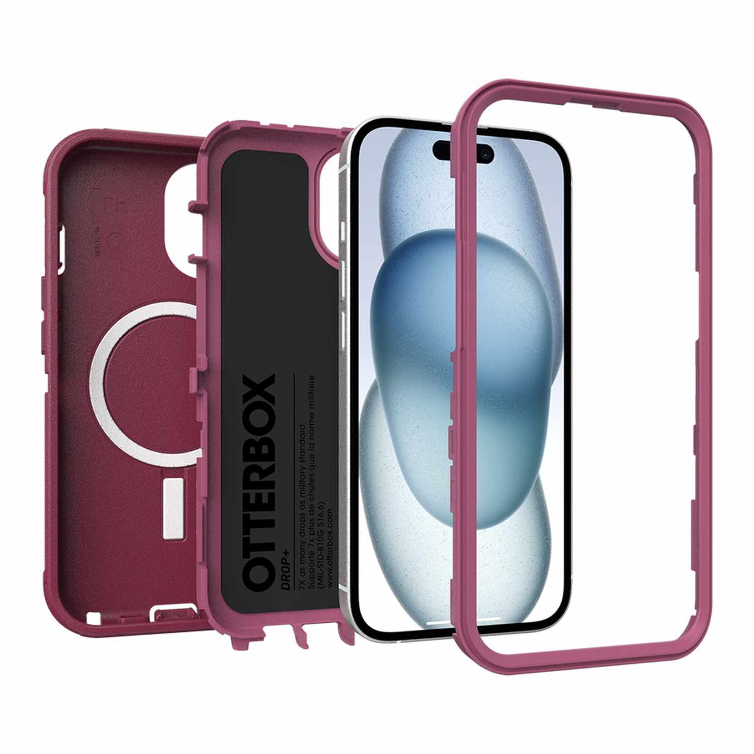 OtterBox Defender Pro MagSafe Case Foxberry for iPhone 13, iPhone 14, iPhone 15, iPhone 16e
