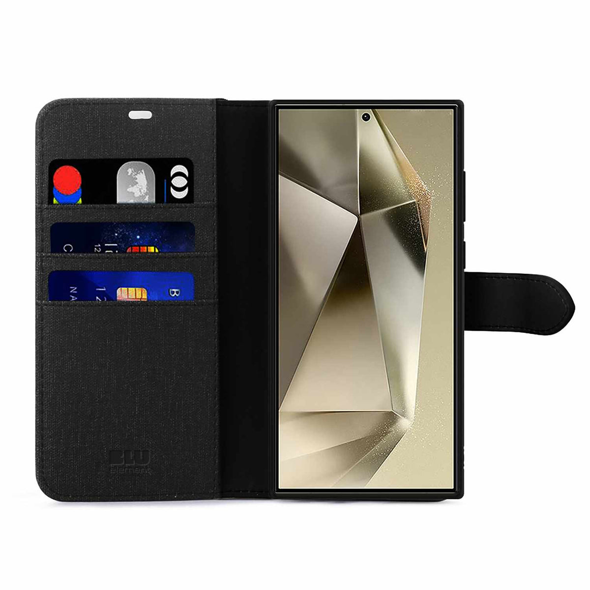 Blu Element Folio 2-in-1 Case Black for Galaxy S25 Ultra