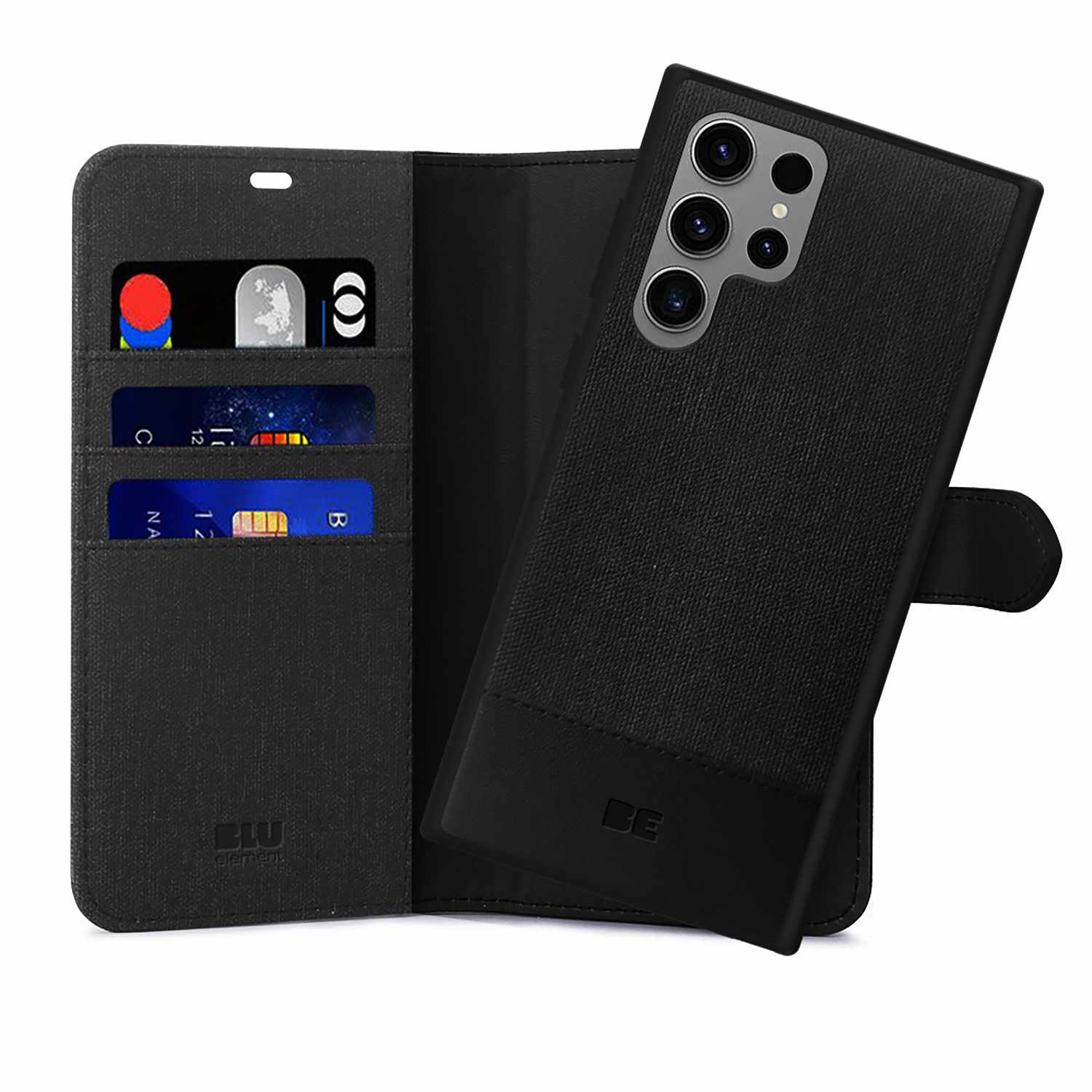 Blu Element Folio 2-in-1 Case Black for Galaxy S25 Ultra