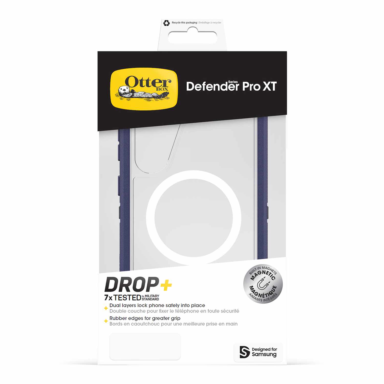 OtterBox Defender Pro XT Clear Case with Magnets Violet Thunder for Galaxy S25