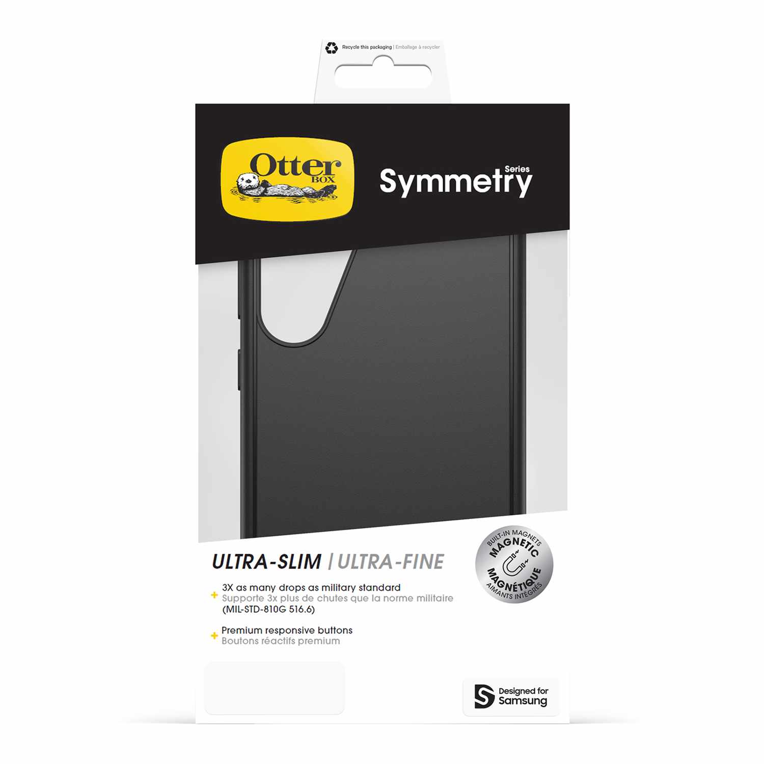OtterBox Symmetry Case with Magnets Black for Galaxy S25+