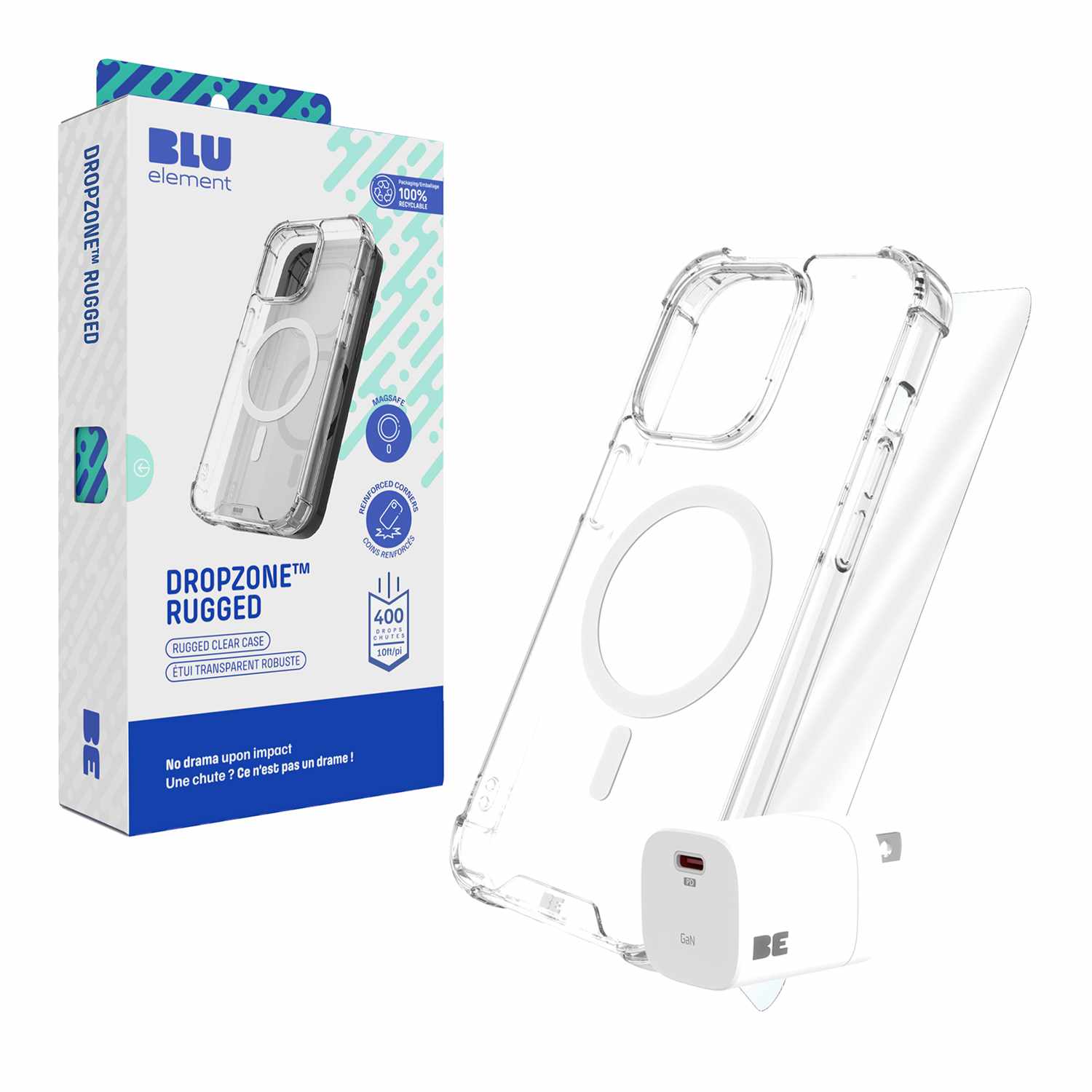 Blu Element Total Protection MagSafe Bundle for iPhone 13, iPhone 14, iPhone 16e, iPhone 17e