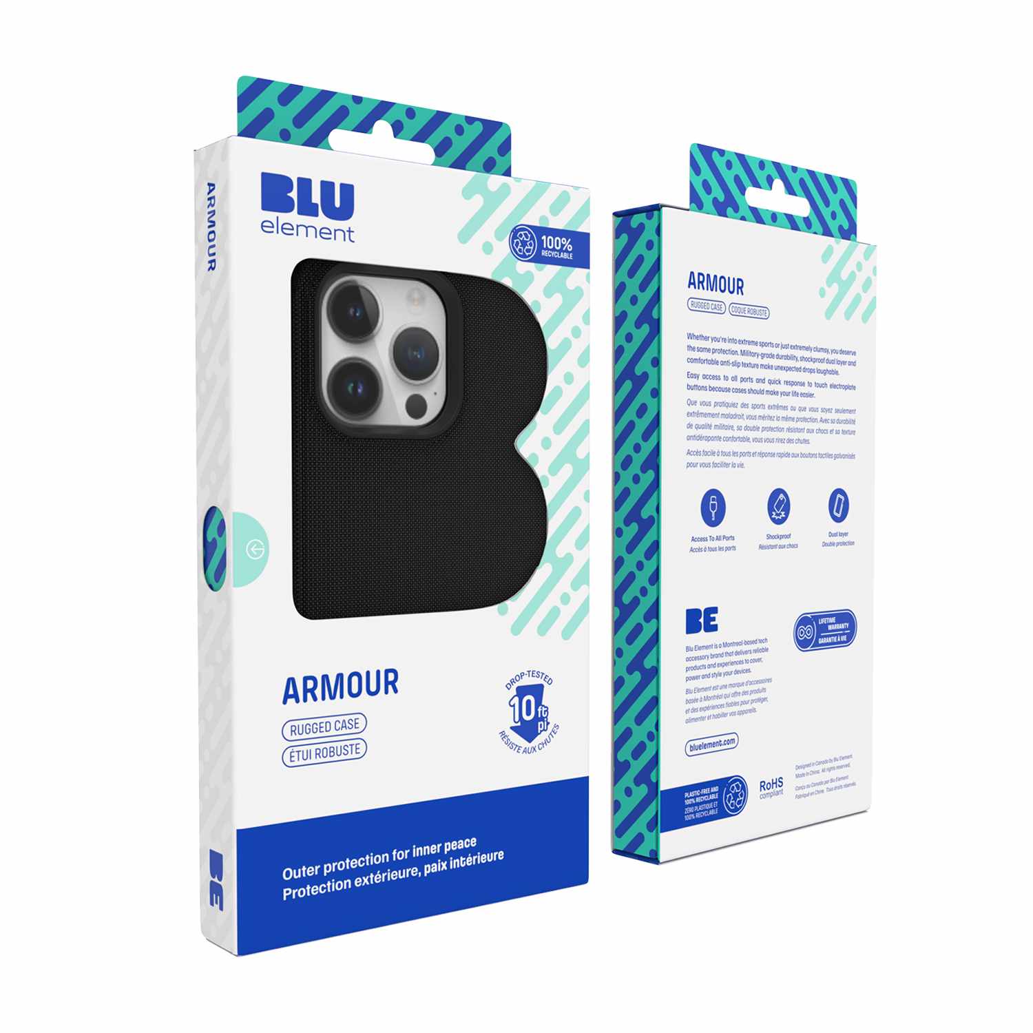 Blu Element Armour Rugged Case Black for iPhone 16e, iPhone 17e
