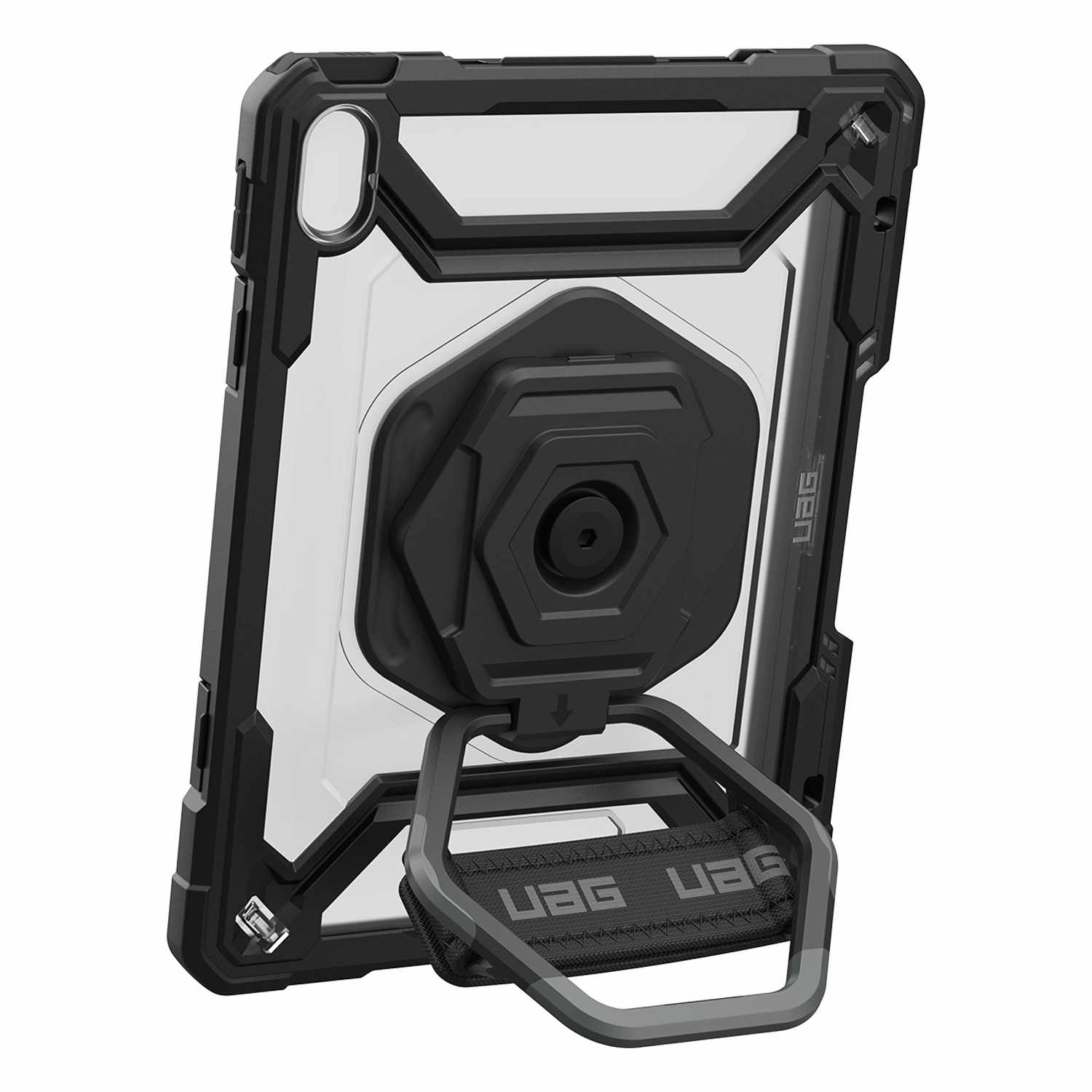 UAG Plasma Rugged Case withRotating Handstrap BULK Ice/Black for iPad 11 2025, iPad 10