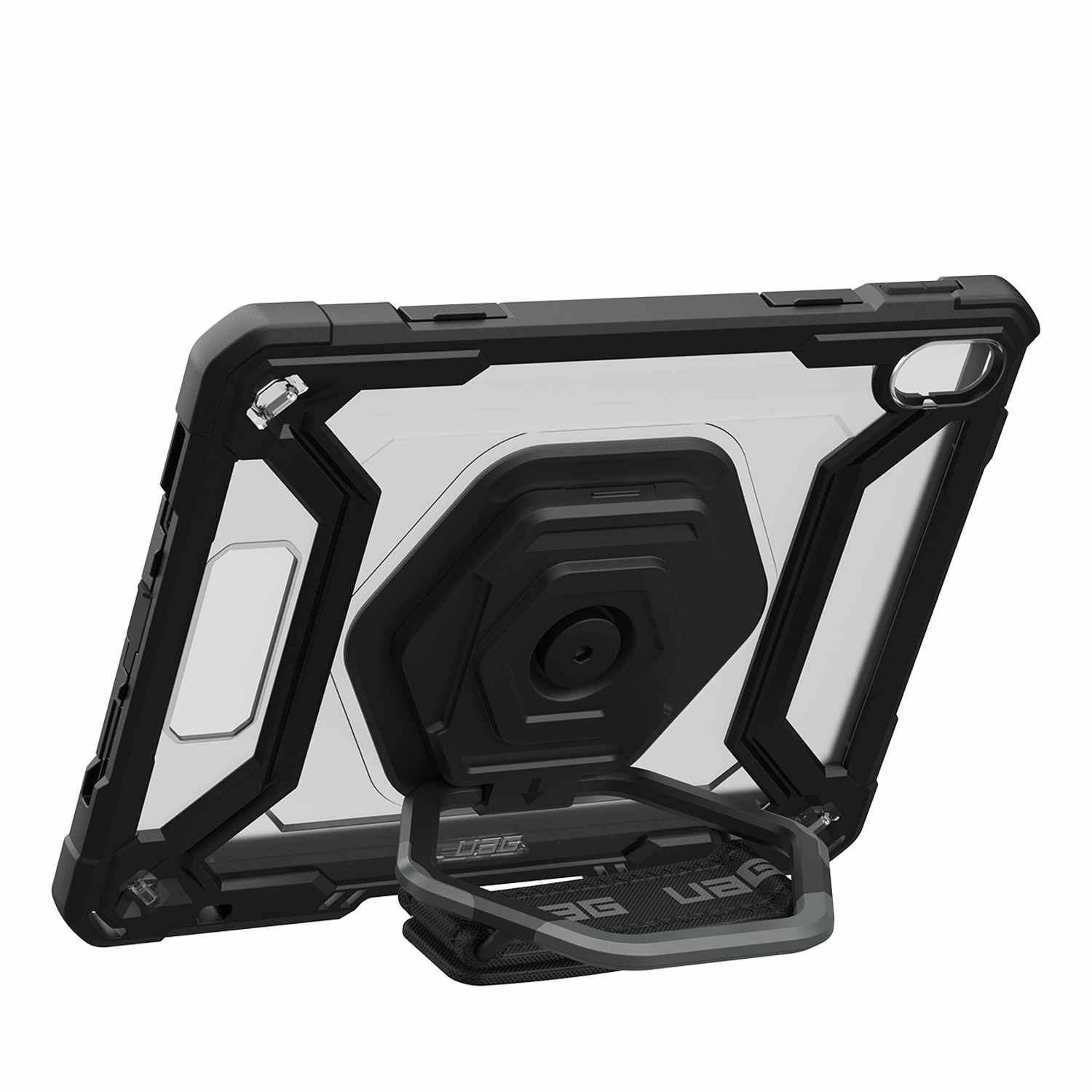 UAG Plasma Rugged Case withRotating Handstrap BULK Ice/Black for iPad 11 2025, iPad 10