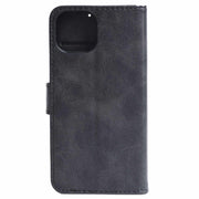 Blu Element Vegan Leather Folio Wallet Case Black for iPhone 16 Black