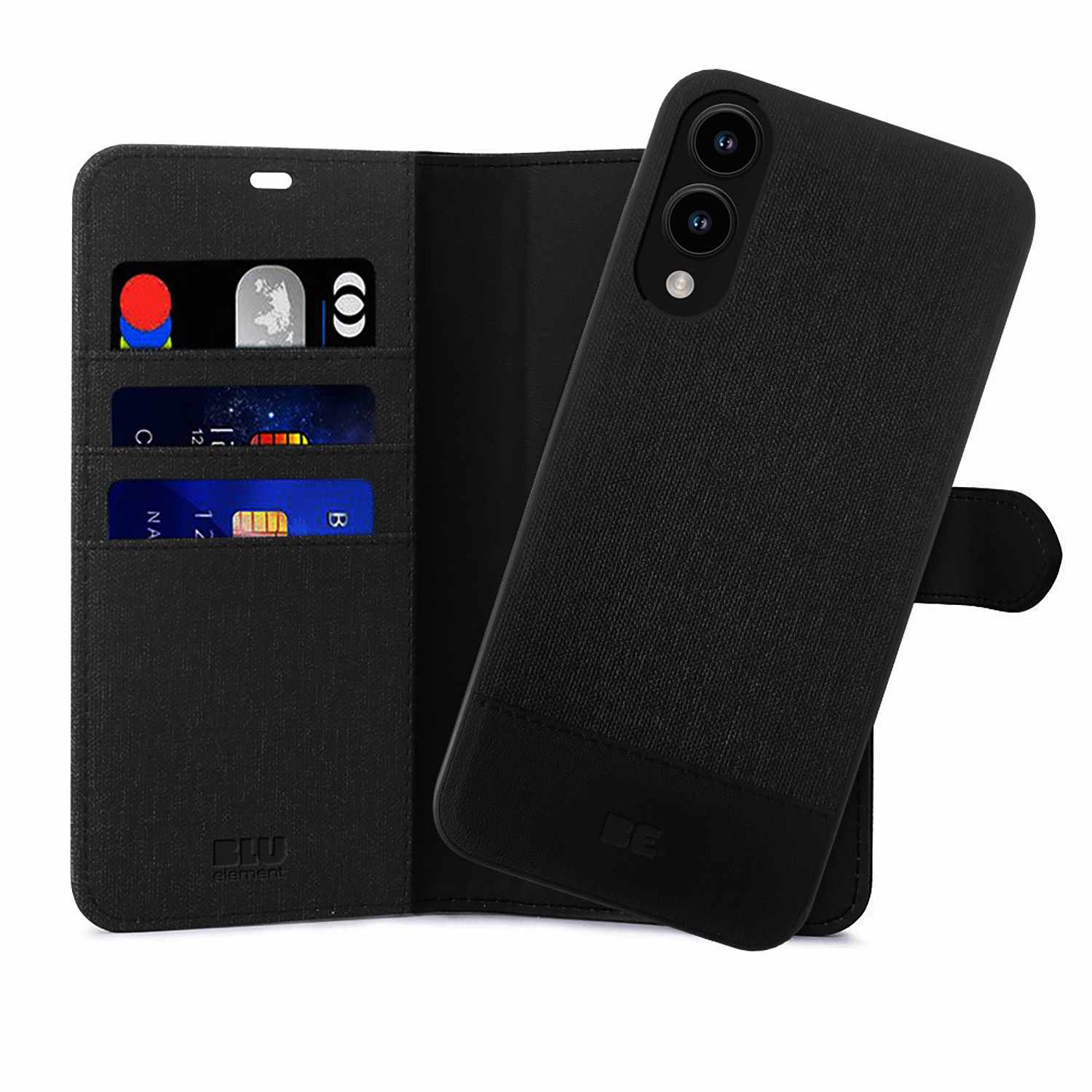 Blu Element Folio 2-in-1 Case Black for Galaxy S25 Edge