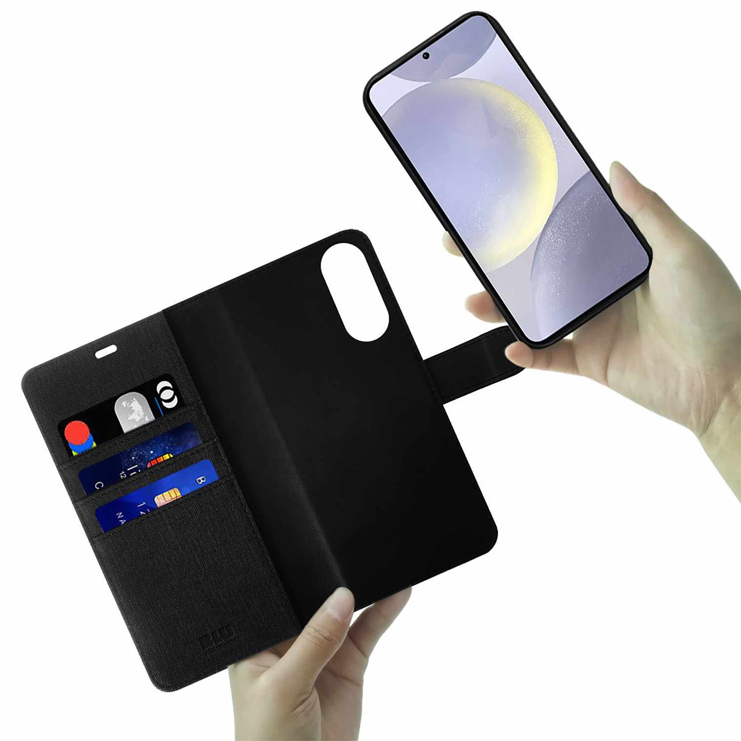 Blu Element Folio 2-in-1 Case Black for Galaxy S25 Edge