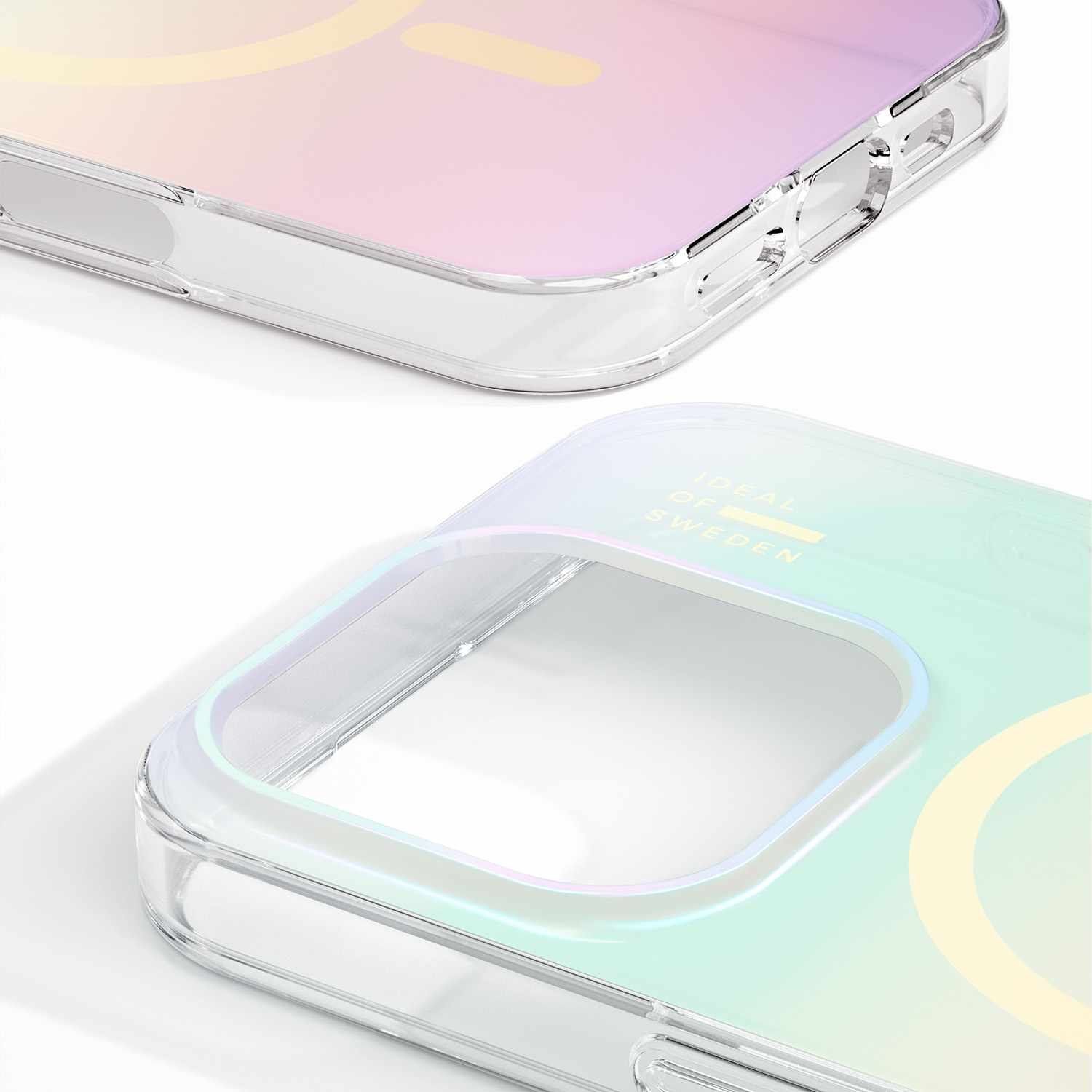 Ideal of Sweden Clear Case Mid MagSafe Shimmer for iPhone 13, iPhone 14, iPhone 15, iPhone 16e, iPhone 17e