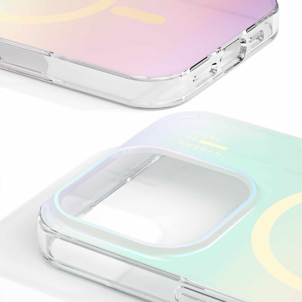 Ideal of Sweden Clear Case Mid MagSafe Shimmer for iPhone 13, iPhone 14, iPhone 15, iPhone 16e, iPhone 17e