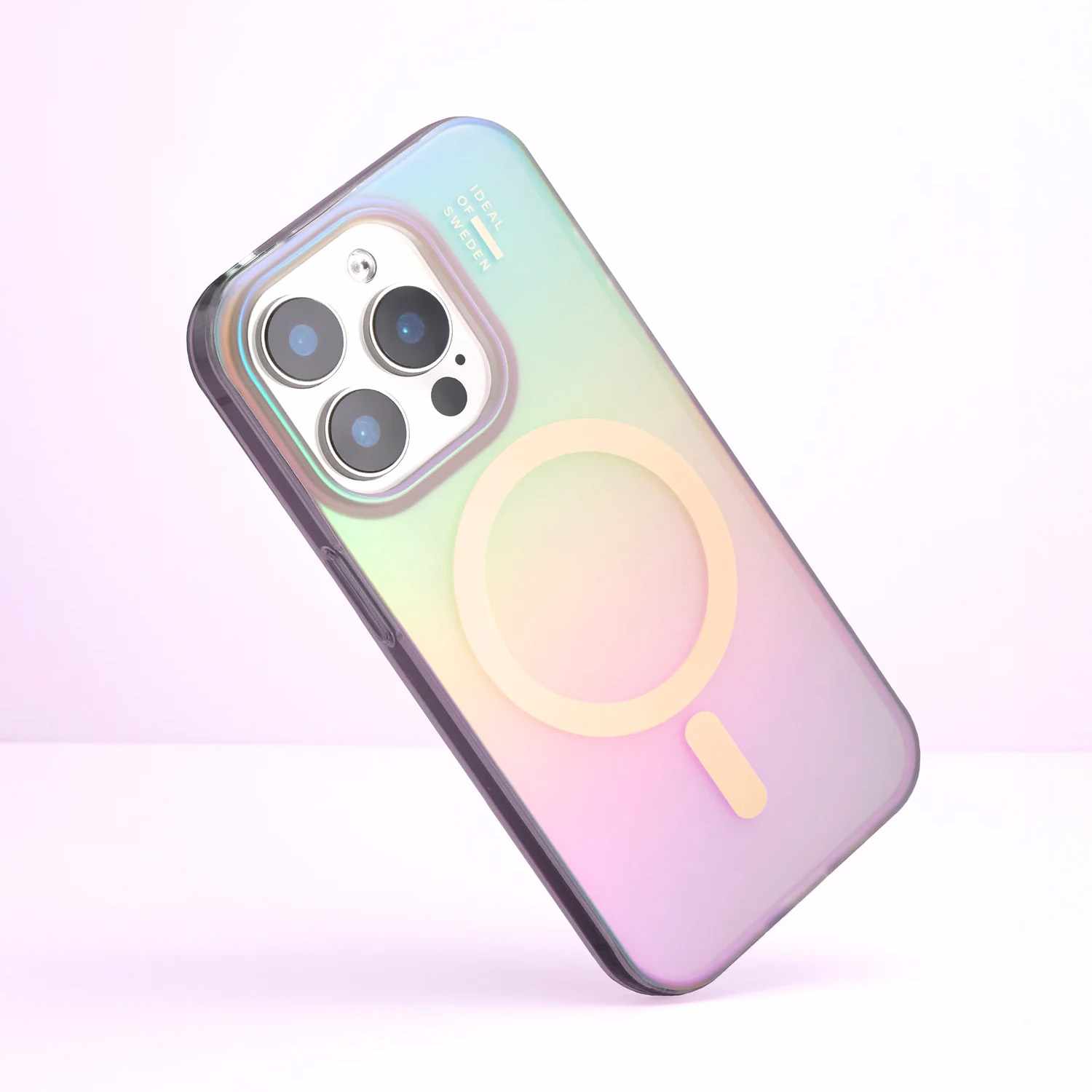 Ideal of Sweden Clear Case Mid MagSafe Shimmer for iPhone 13, iPhone 14, iPhone 15, iPhone 16e, iPhone 17e