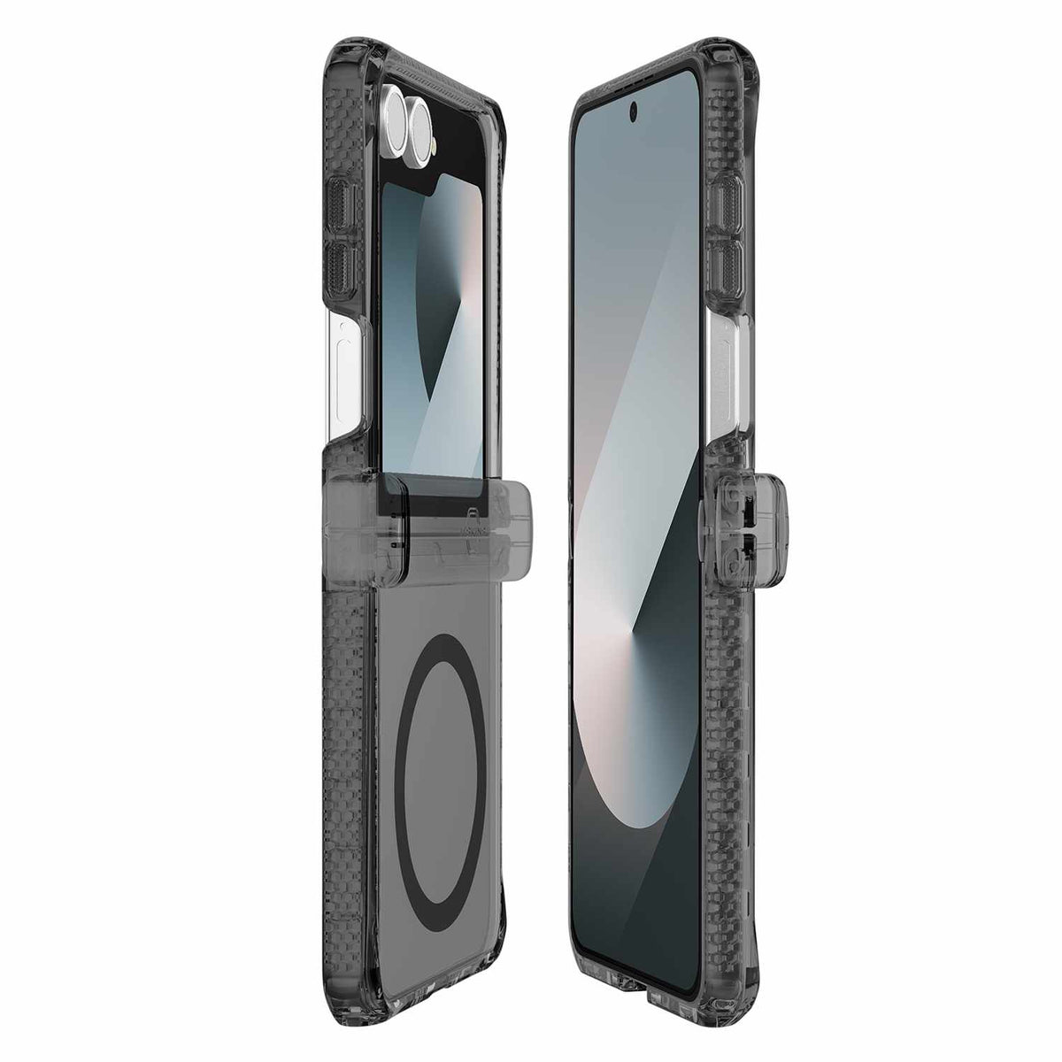 ITSKINS Hybrid_R Case Hinge withMagSafe Smoke/Transparent Clear for Galaxy Z Flip7