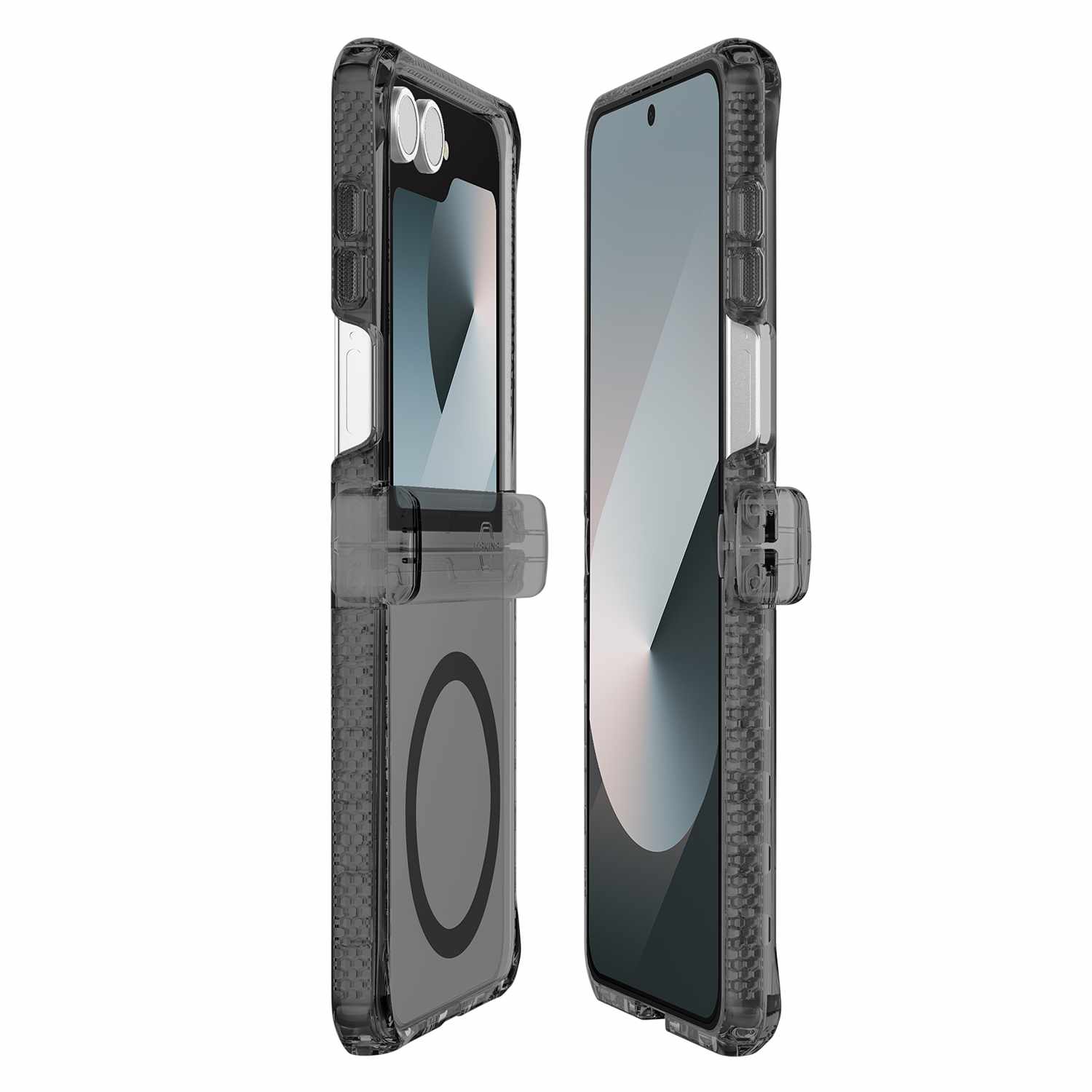 ITSKINS Hybrid_R Case Hinge withMagSafe Smoke/Transparent Clear for Galaxy Z Flip7