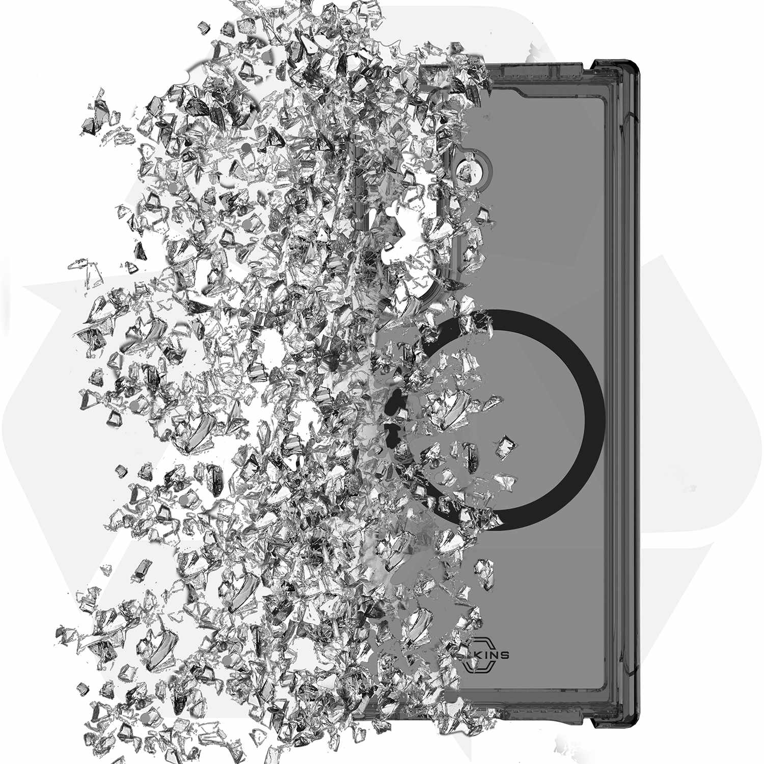 ITSKINS Hybrid_R Case Hinge withMagSafe Smoke/Transparent Clear for Galaxy Z Fold7