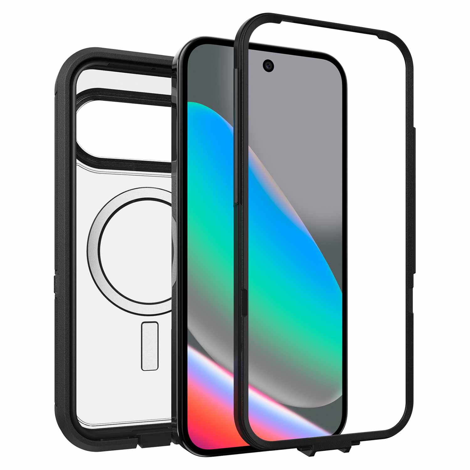 OtterBox Defender Pro XT Clear Case with Magnets Dark Side for Pixel 10, Pixel 10 Pro