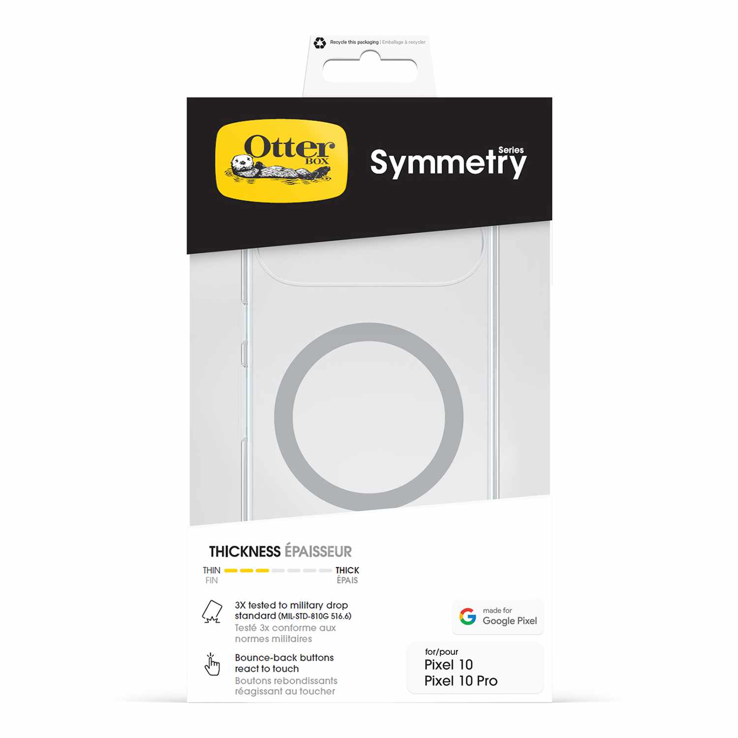 OtterBox Symmetry Clear Case with Magnets for Pixel 10, Pixel 10 Pro