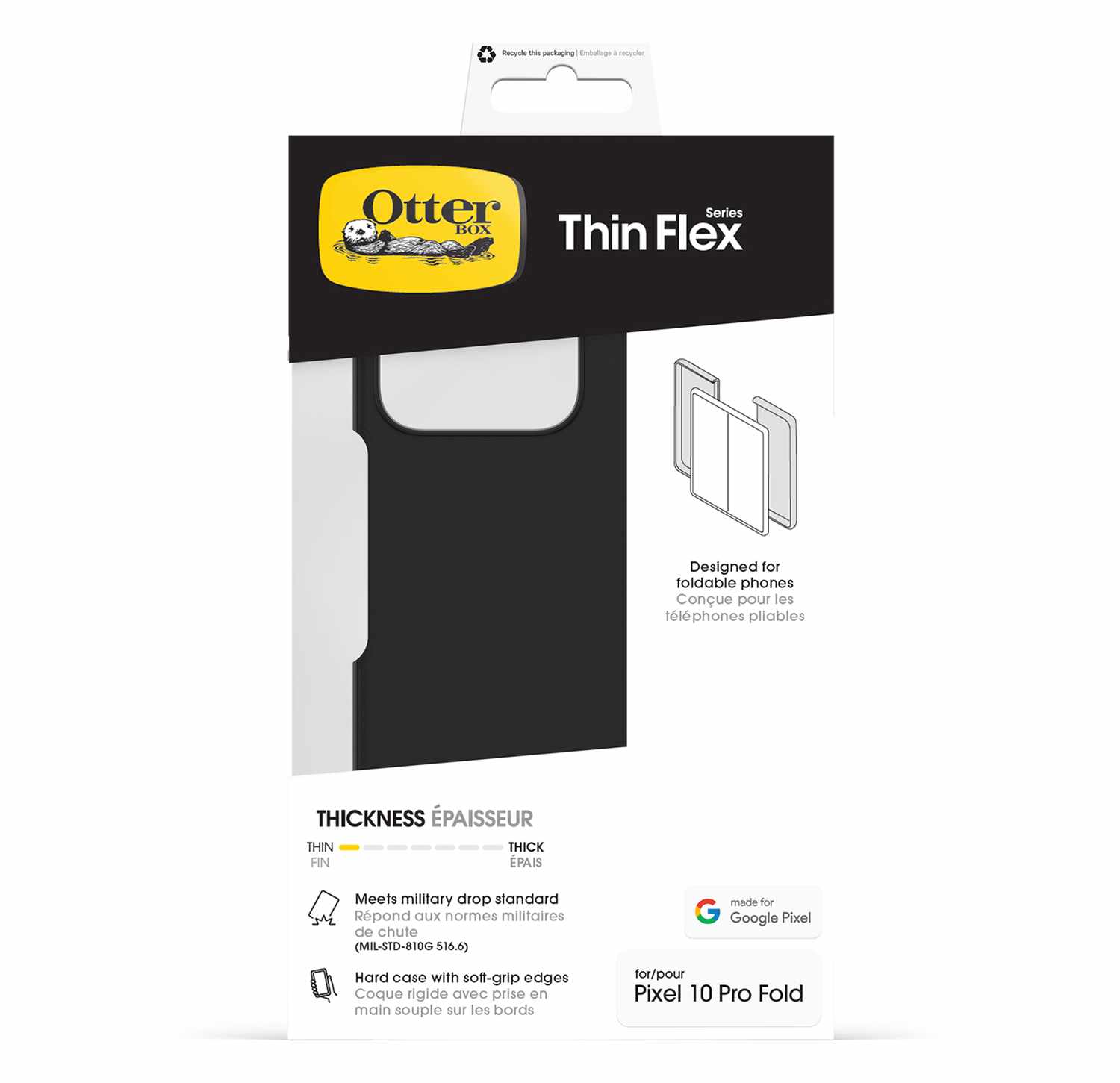OtterBox Thin Flex Case with Magnets Black for Pixel 10 Pro Fold