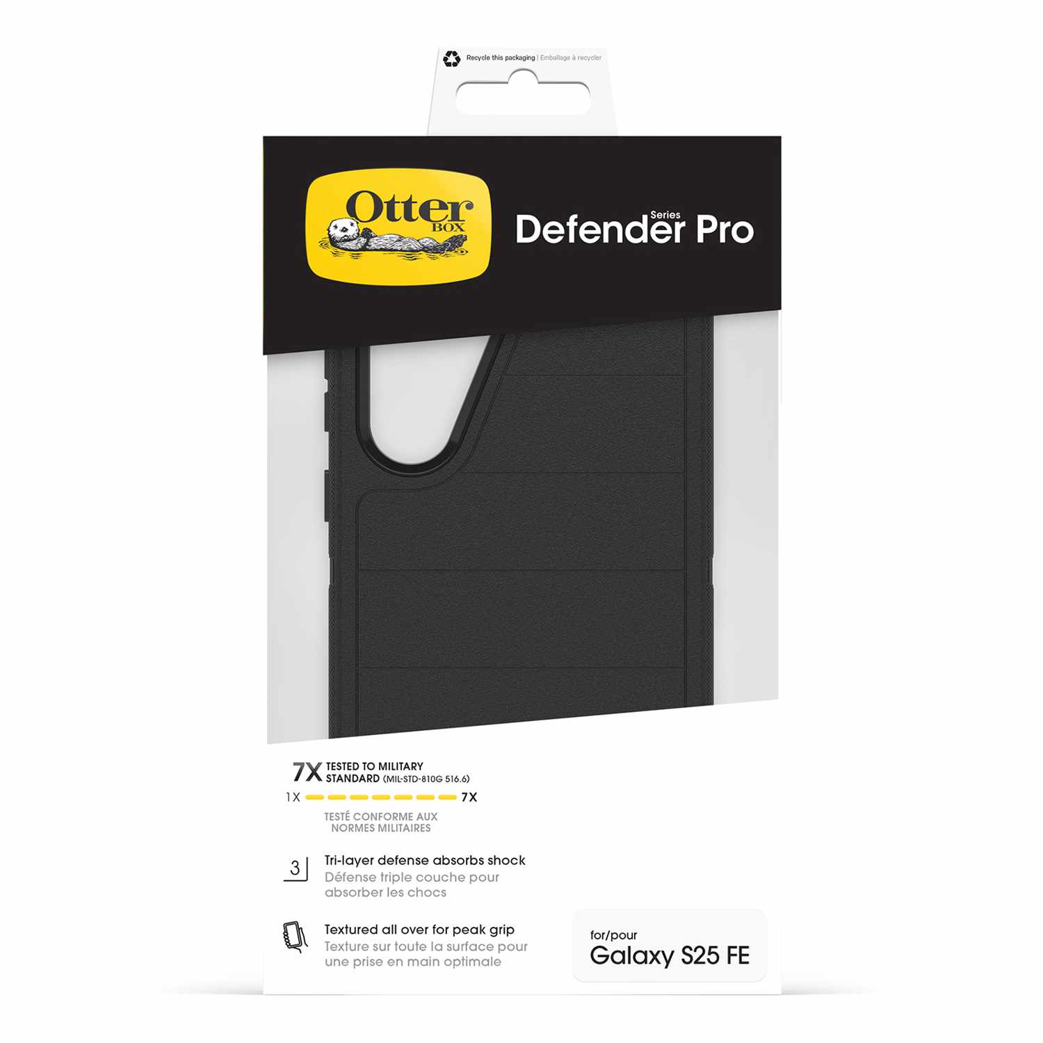 OtterBox Defender Pro Case Black for Galaxy S25 FE