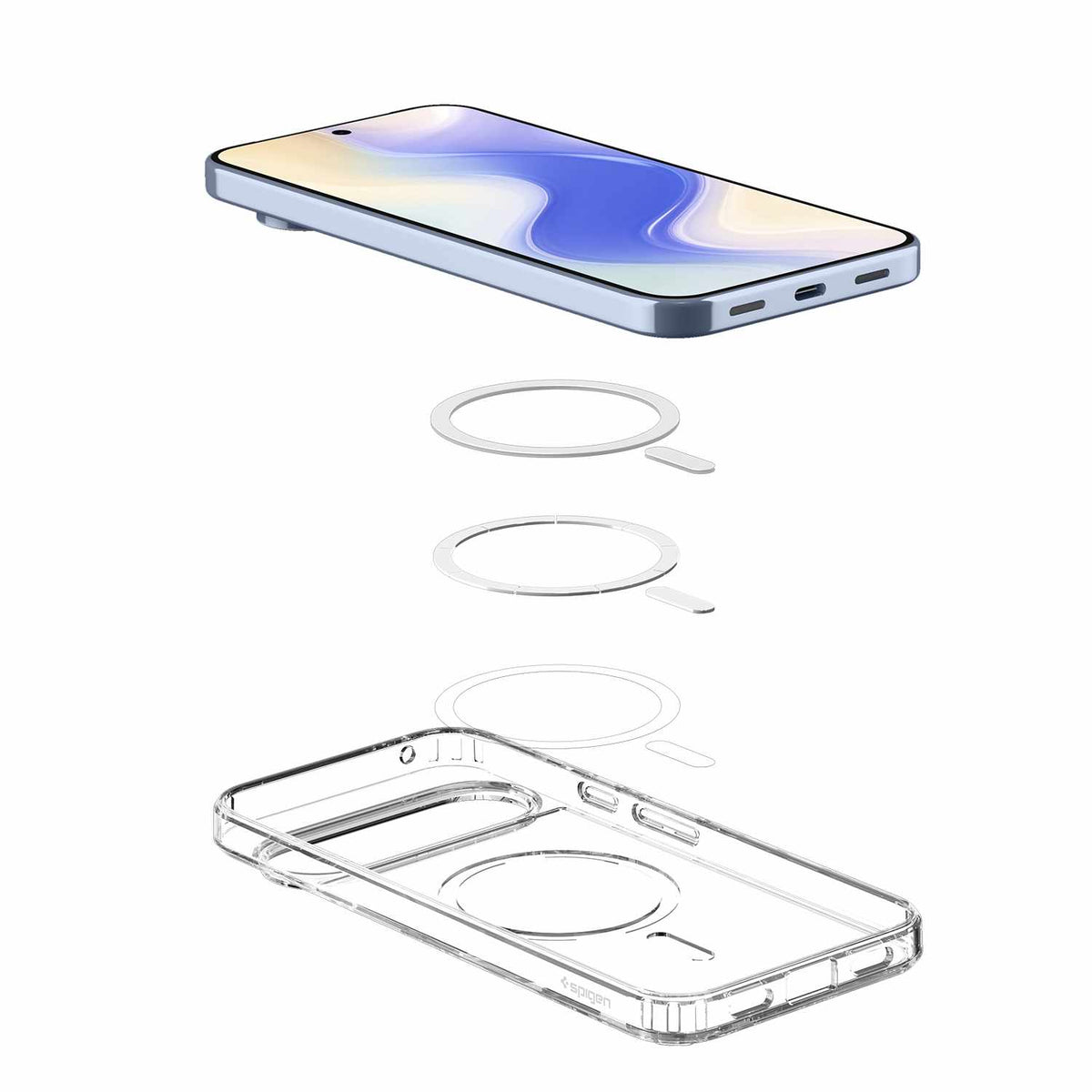 Spigen Crystal Flex Case with Magnets Clear for Pixel 10, Pixel 10 Pro