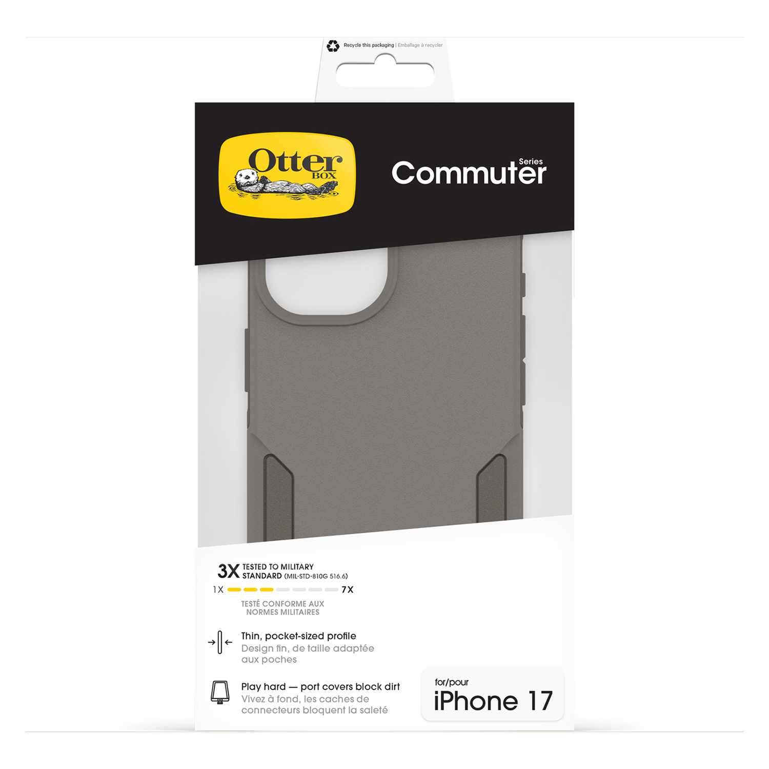 OtterBox Commuter MagSafe Case with Camera Control Grey Comfort for iPhone 17