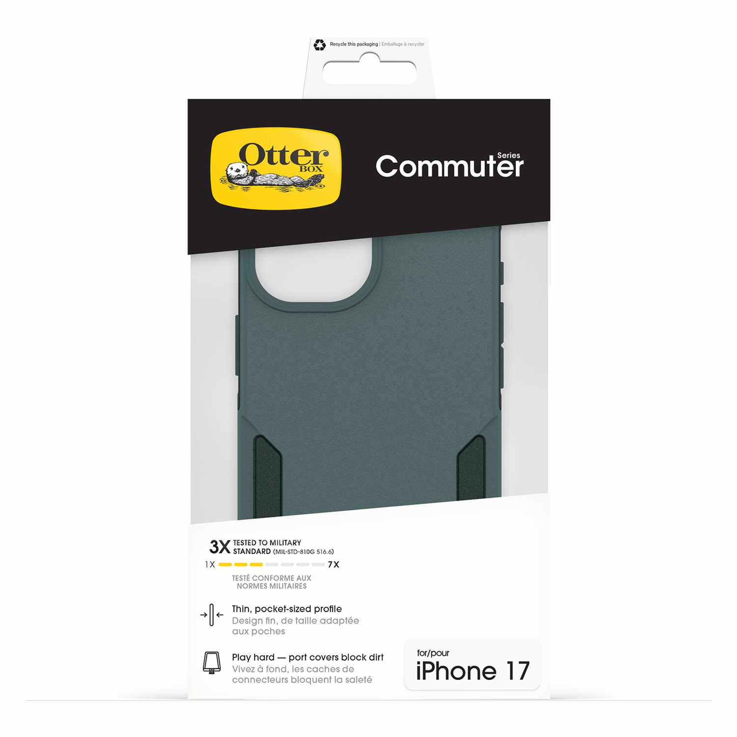 OtterBox Commuter MagSafe Case with Camera Control Sagebrush (Green) for iPhone 17