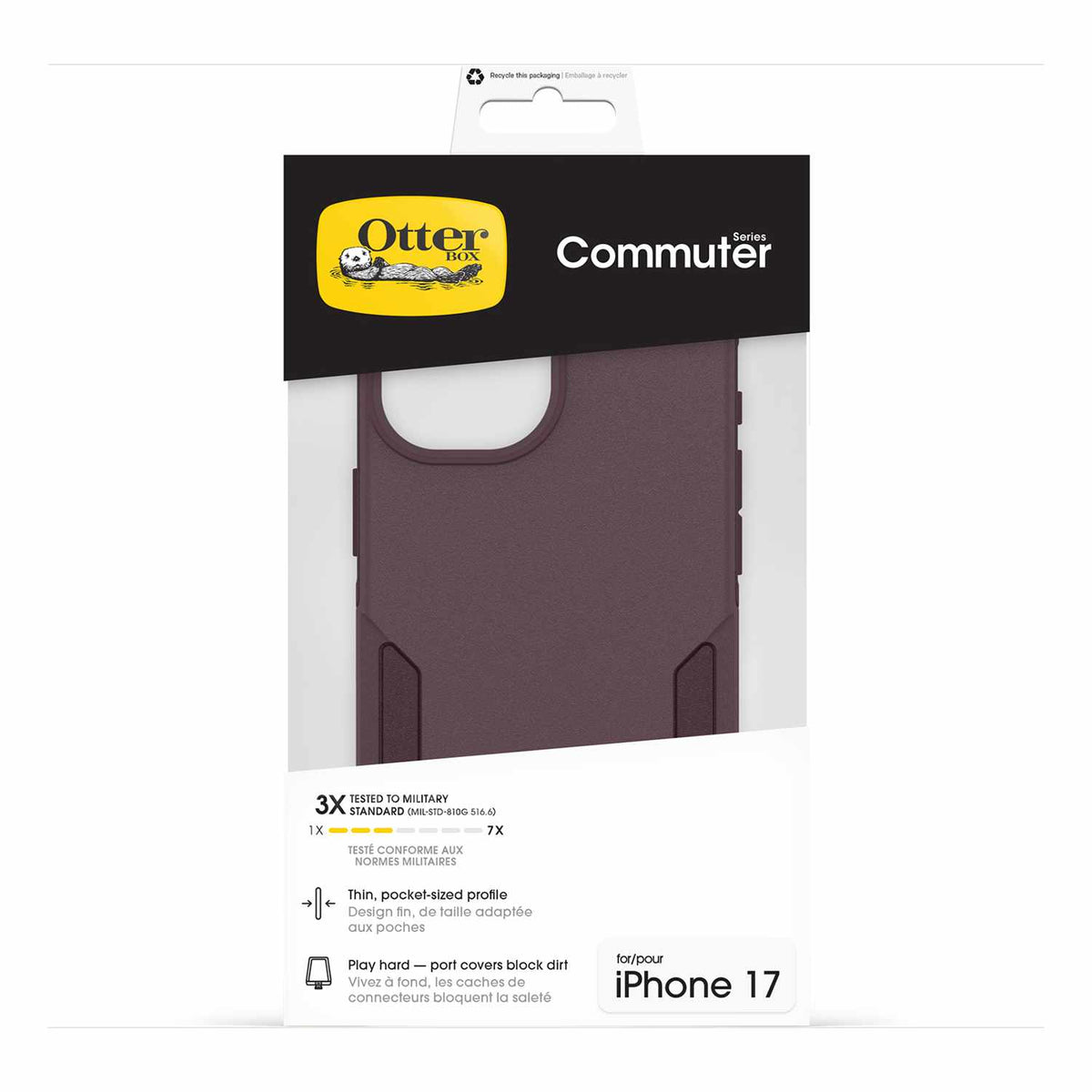 OtterBox Commuter MagSafe Case with Camera Control Trailhead (Purple) for iPhone 17