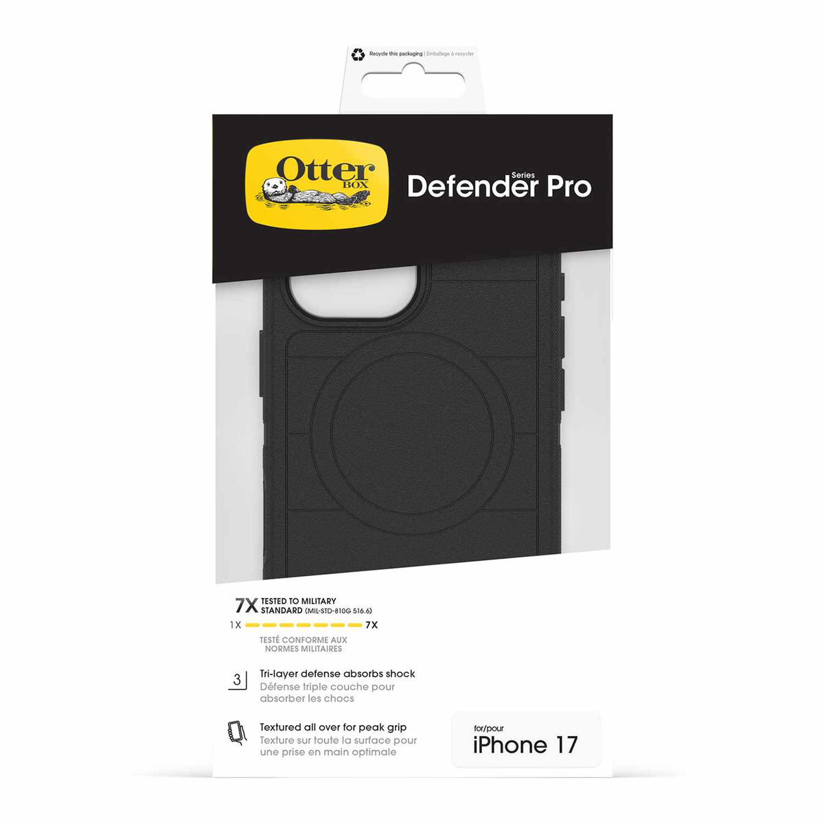 OtterBox Defender Pro MagSafe Case with Camera Control Black for iPhone 17