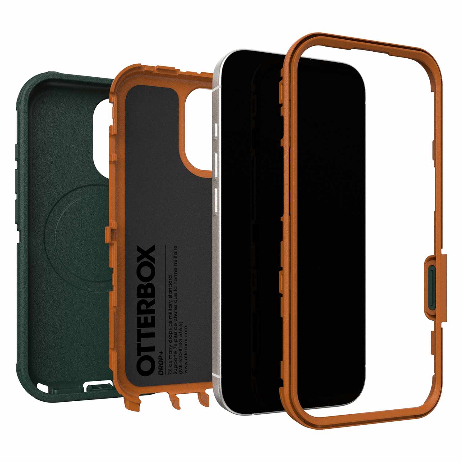 OtterBox Defender Pro MagSafe Case with Camera Control Coopersmith (Green) for iPhone 17