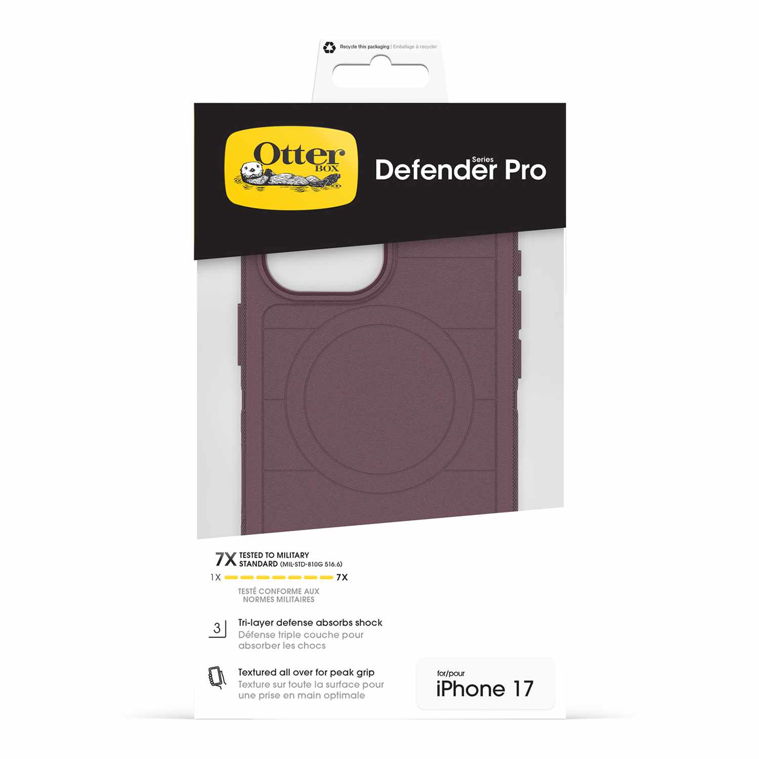 OtterBox Defender Pro MagSafe Case with Camera Control Trailhead (Purple) for iPhone 17