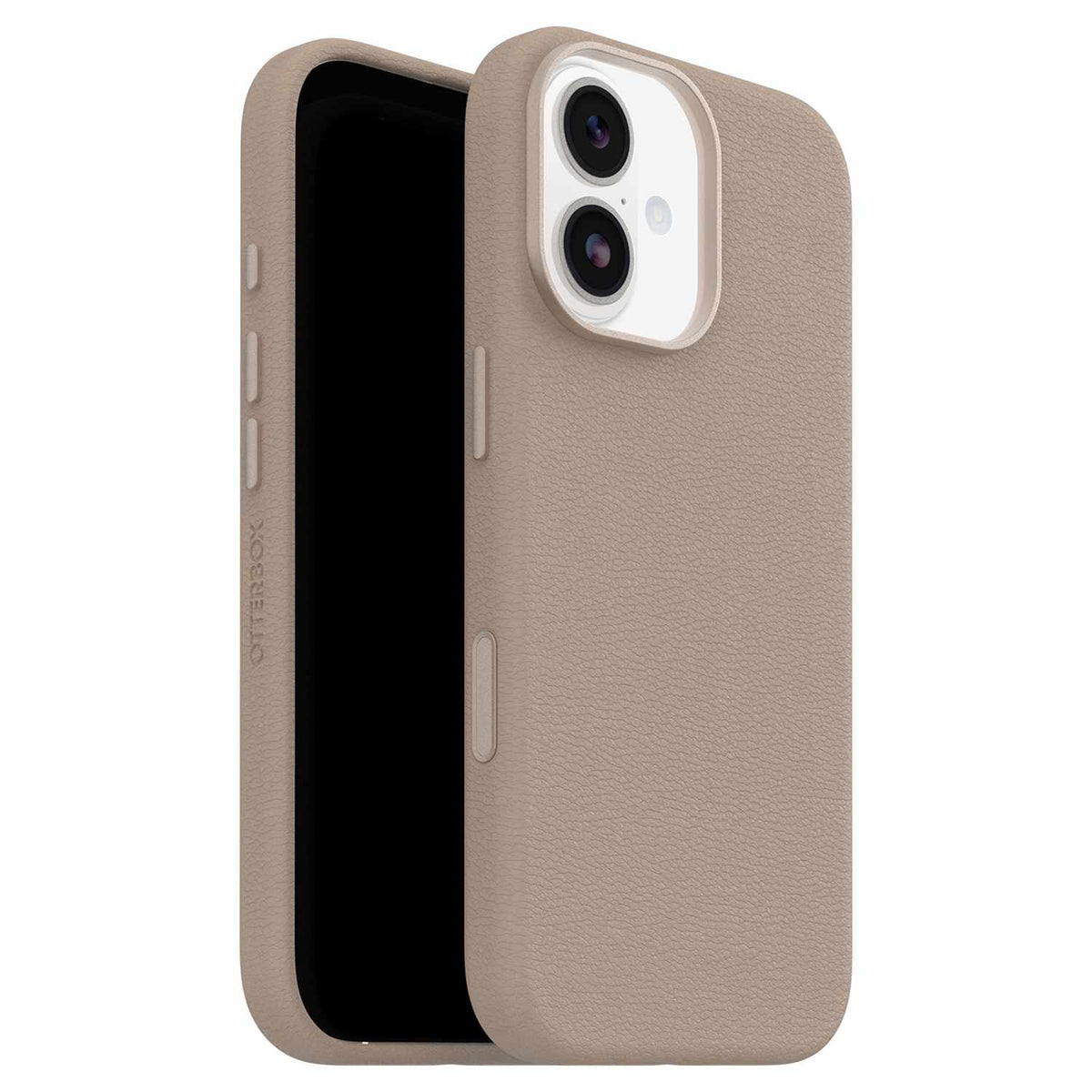 OtterBox Symmetry Cactus Leather MagSafe Case with Camera Control Grey Comfort for iPhone 17