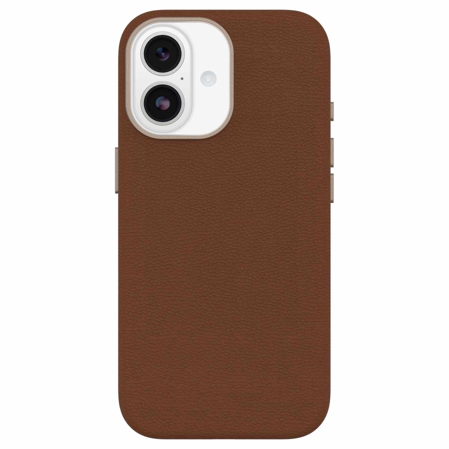 OtterBox Symmetry Cactus Leather MagSafe Case with Camera Control Dessert Saddle (Brown) for iPhone 17