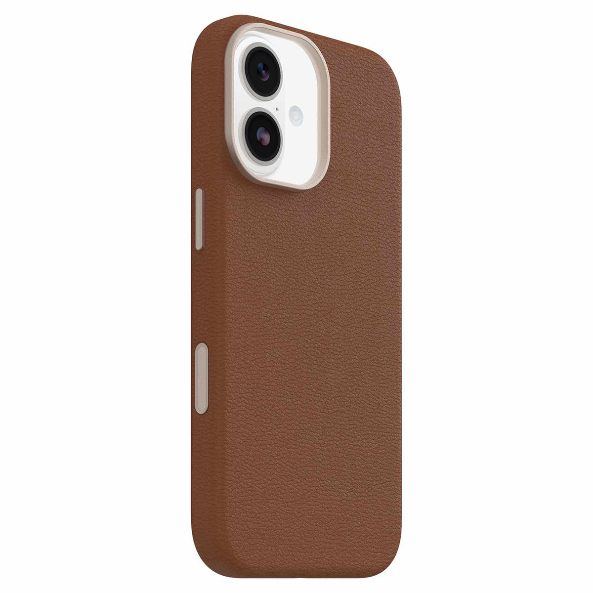 OtterBox Symmetry Cactus Leather MagSafe Case with Camera Control Dessert Saddle (Brown) for iPhone 17