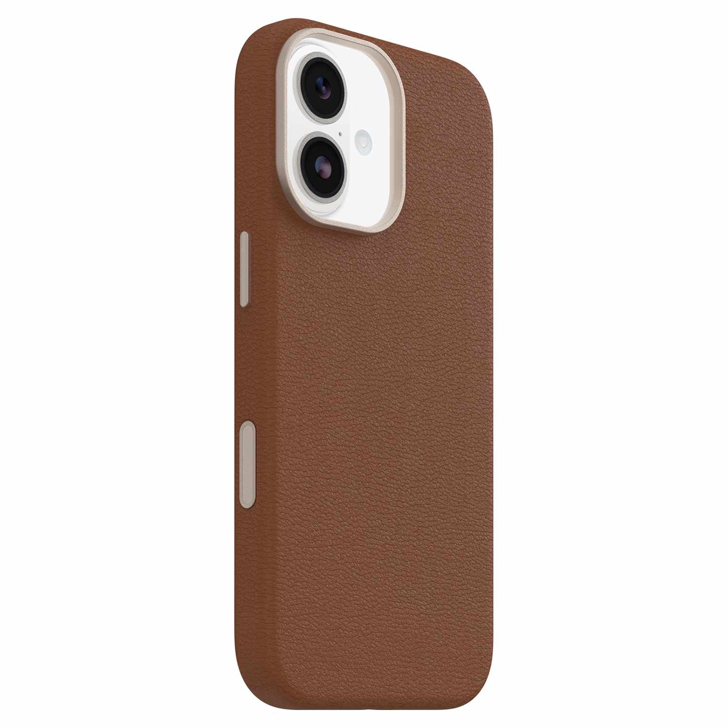 OtterBox Symmetry Cactus Leather MagSafe Case with Camera Control Dessert Saddle (Brown) for iPhone 17