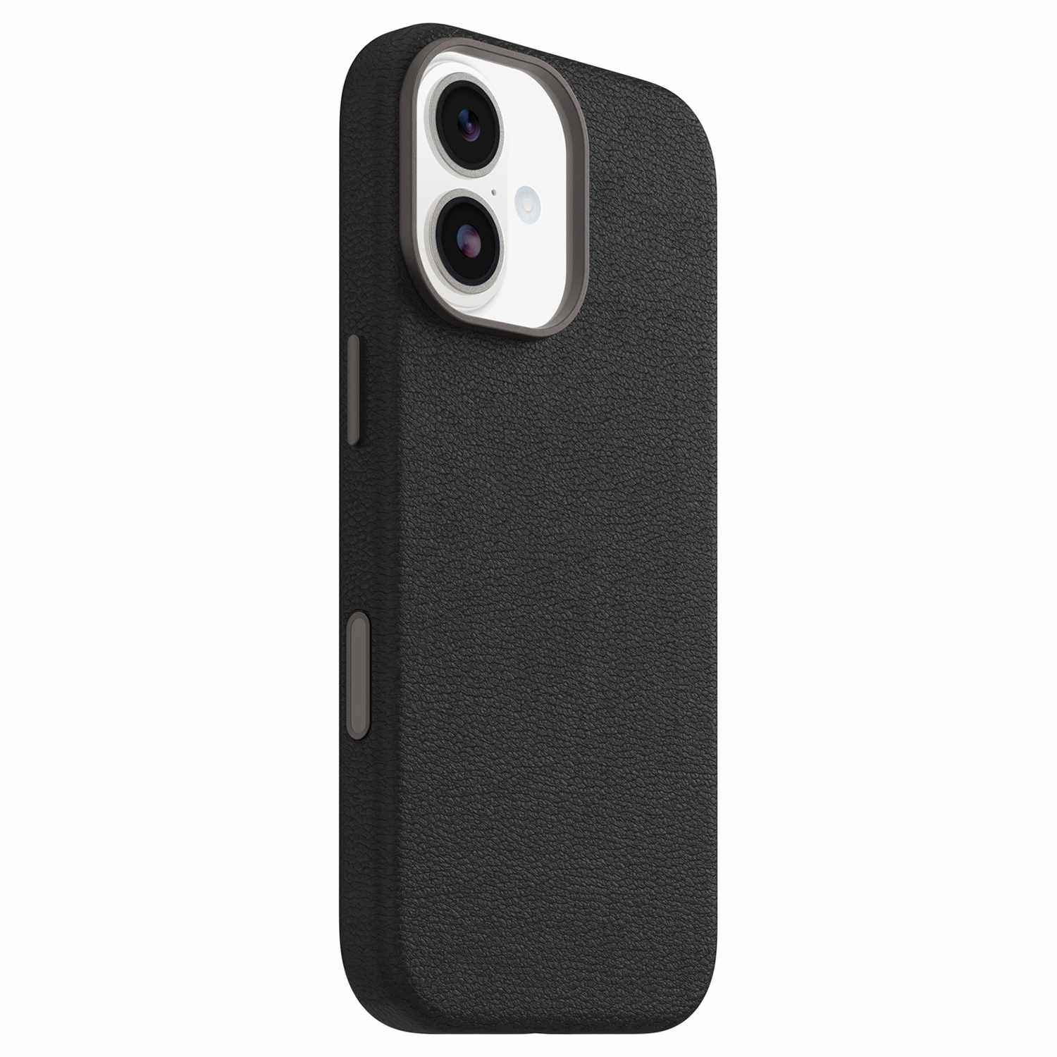 OtterBox Symmetry Cactus Leather MagSafe Case with Camera Control Noir Ash (Black) for iPhone 17