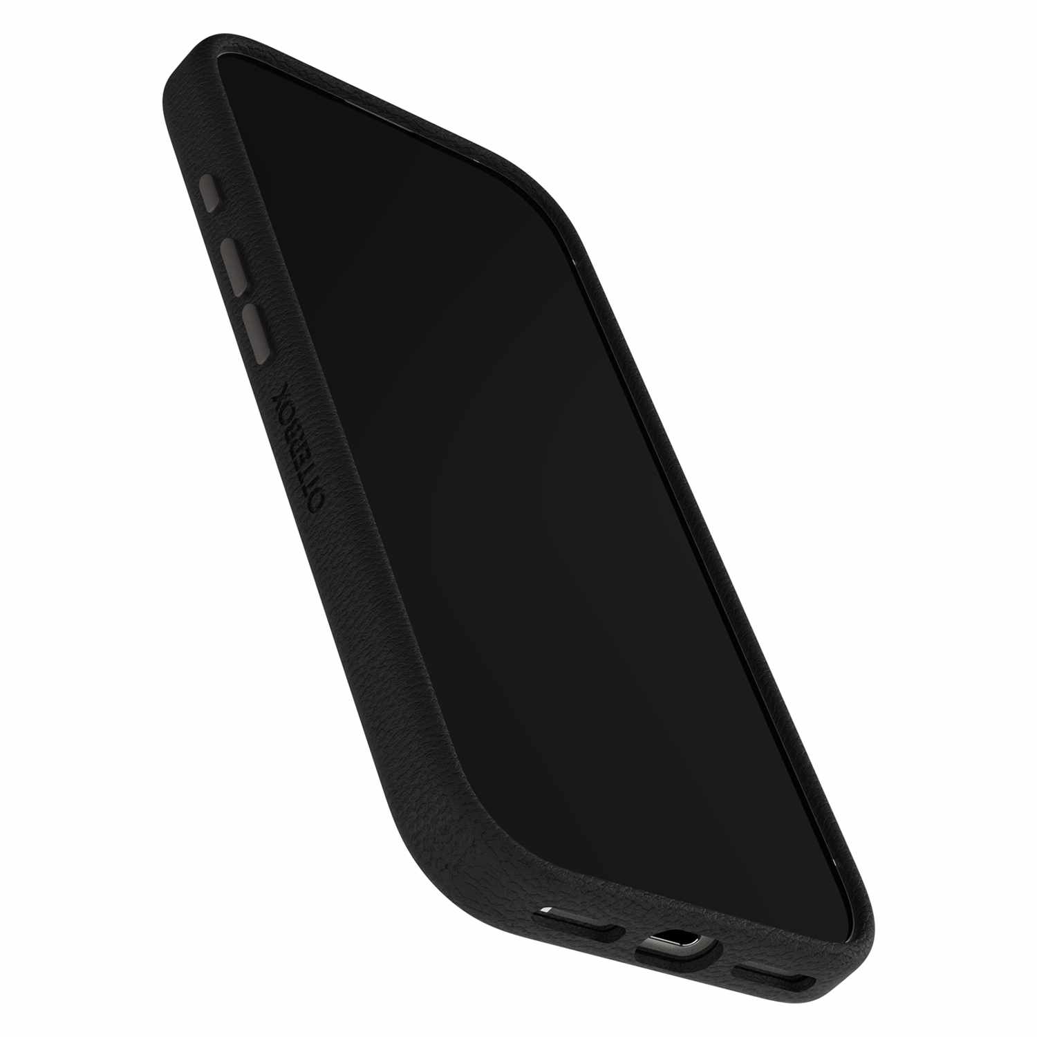 OtterBox Symmetry Cactus Leather MagSafe Case with Camera Control Noir Ash (Black) for iPhone 17