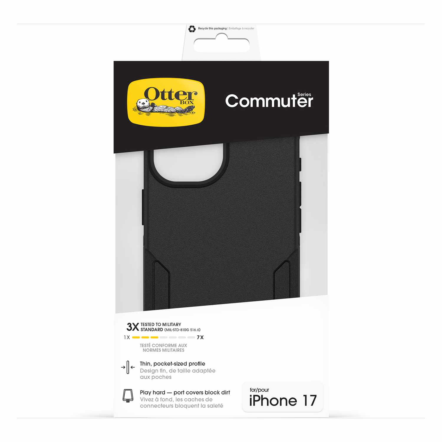OtterBox Commuter MagSafe Case with Camera Control Bulk Packaging Black for iPhone 17
