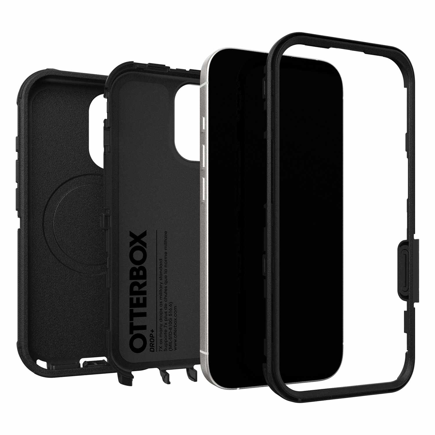 OtterBox Defender Pro MagSafe Case with Holster Bulk Packaging Black for iPhone 17