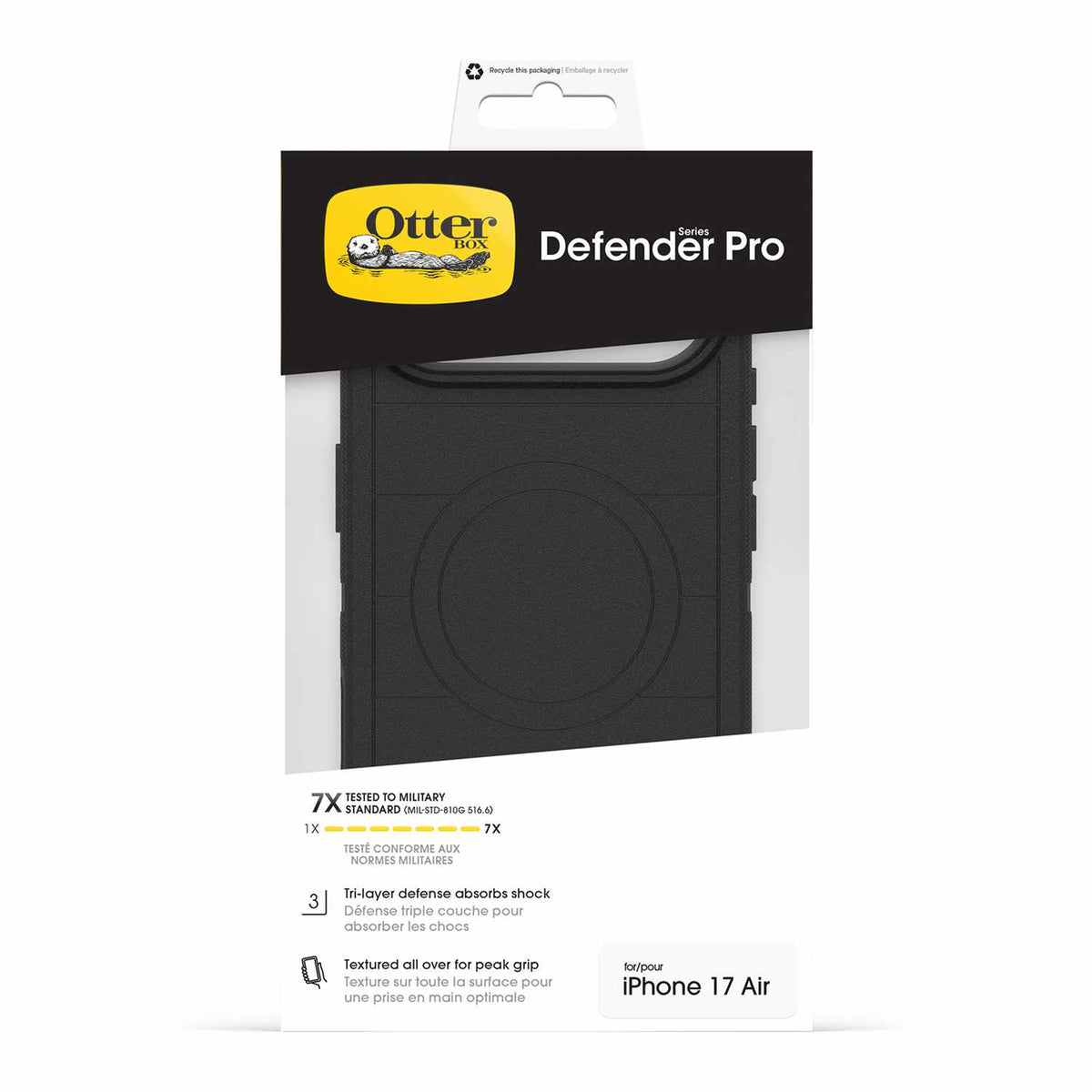 OtterBox Defender Pro MagSafe Case with Camera Control Black for iPhone Air