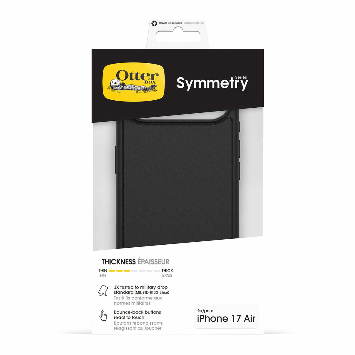 OtterBox Symmetry MagSafe Case with Camera Control Black for iPhone Air