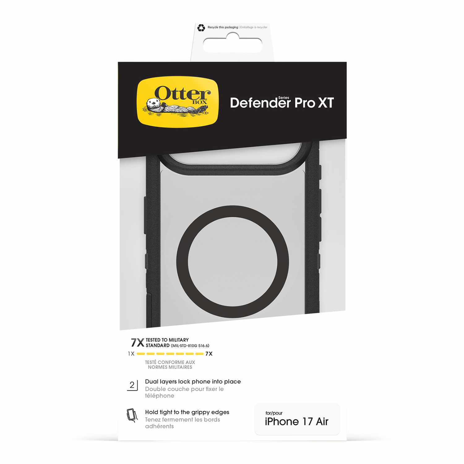 OtterBox Defender Pro XT MagSafe Case with Holster Bulk Packaging Black for iPhone Air
