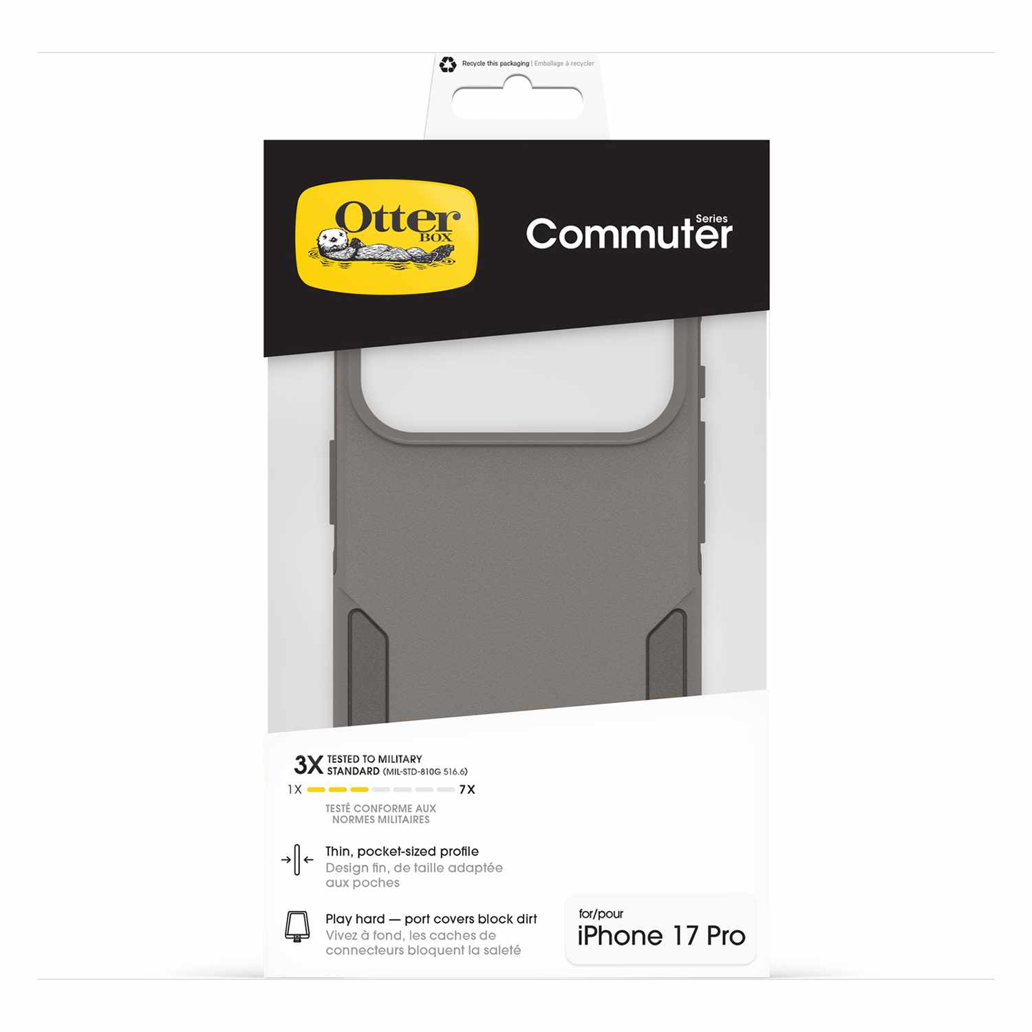 OtterBox Commuter MagSafe Case with Camera Control Grey Comfort for iPhone 17 Pro