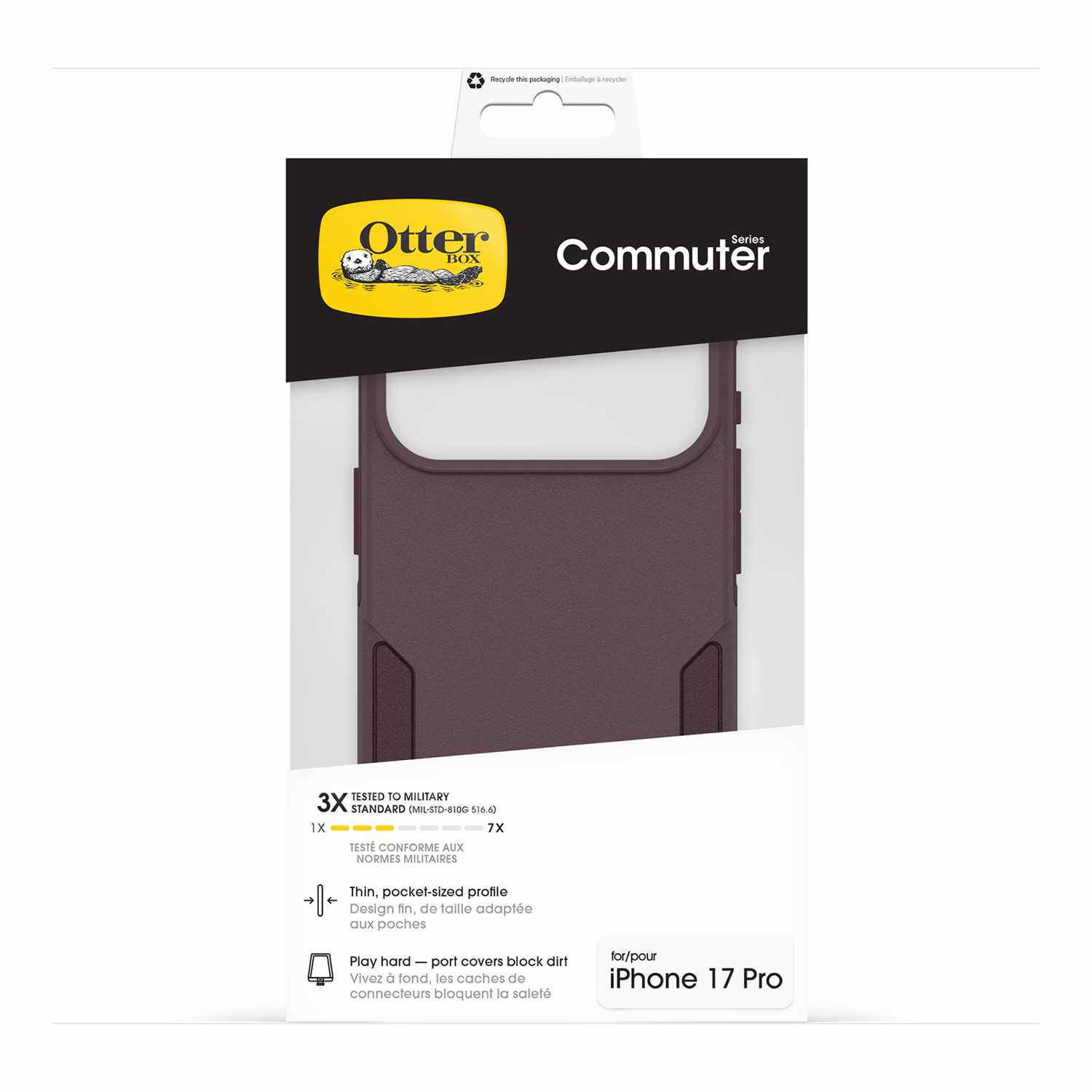 OtterBox Commuter MagSafe Case with Camera Control Trailhead (Purple) for iPhone 17 Pro