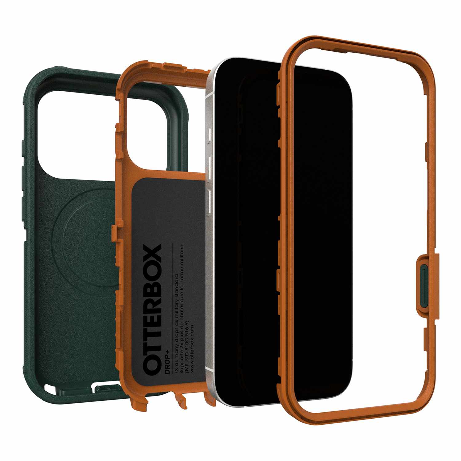 OtterBox Defender Pro MagSafe Case with Camera Control Coopersmith (Green) for iPhone 17 Pro