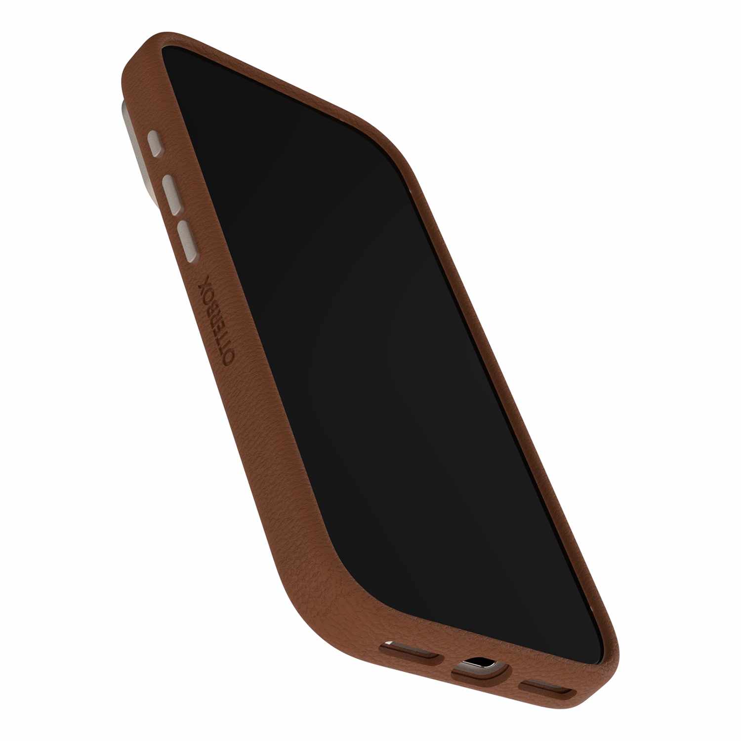 OtterBox Symmetry Cactus Leather MagSafe Case with Camera Control Dessert Saddle (Brown) for iPhone 17 Pro