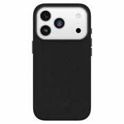 OtterBox Symmetry Cactus Leather MagSafe Case with Camera Control Noir Ash (Black) for iPhone 17 Pro