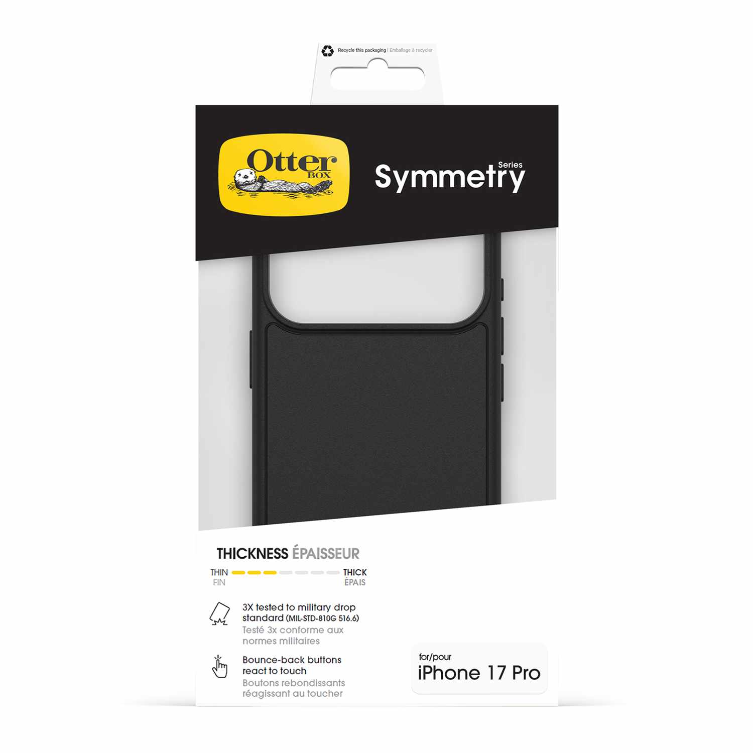 OtterBox Symmetry MagSafe Case with Camera Control Black for iPhone 17 Pro