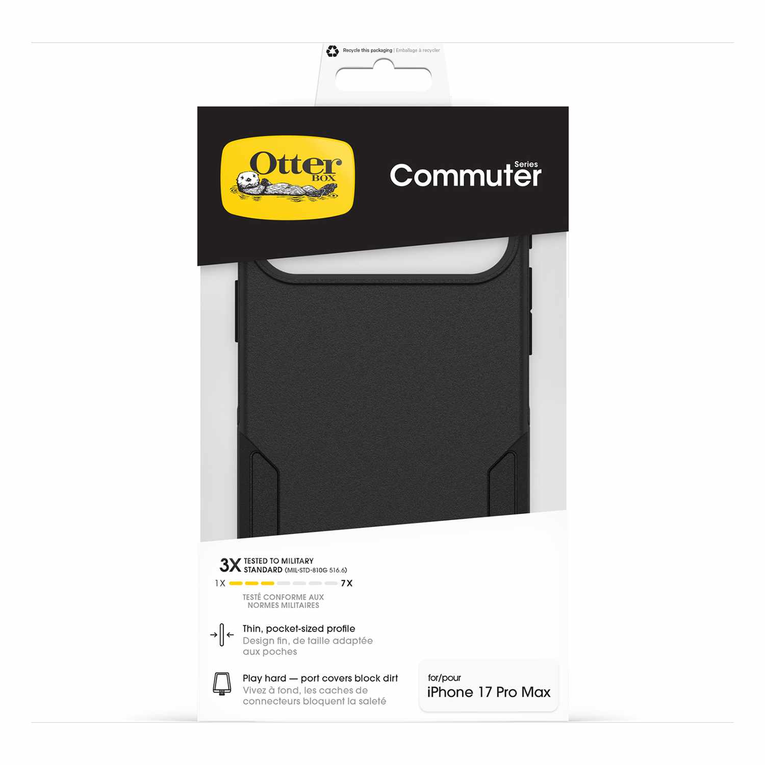 OtterBox Commuter MagSafe Case with Camera Control Black for iPhone 17 Pro Max