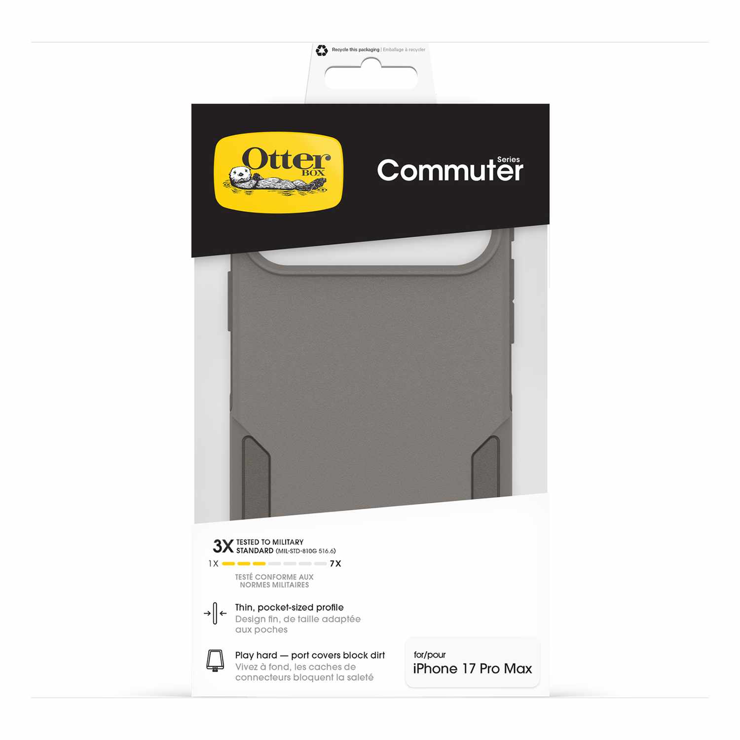 OtterBox Commuter MagSafe Case with Camera Control Grey Comfort for iPhone 17 Pro Max