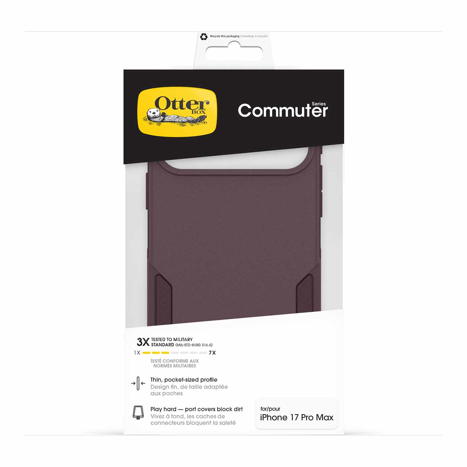 OtterBox Commuter MagSafe Case with Camera Control Trailhead (Purple) for iPhone 17 Pro Max